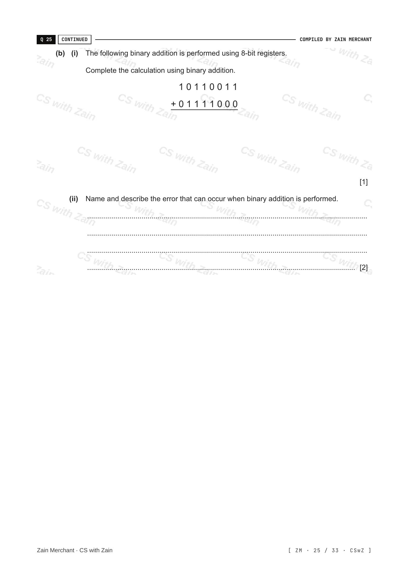 1.1 Data Representation questions, page 24