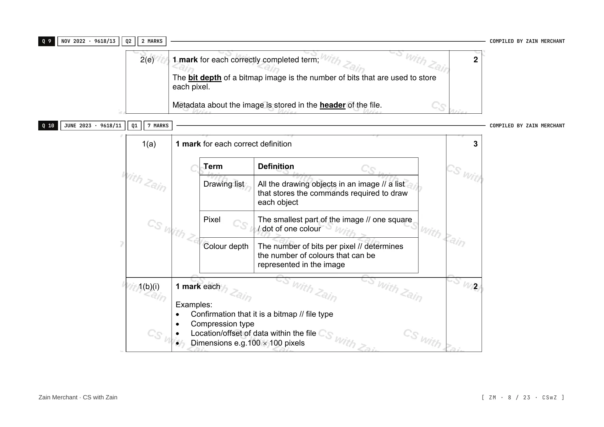 1.2 Multimedia mark scheme, page 7