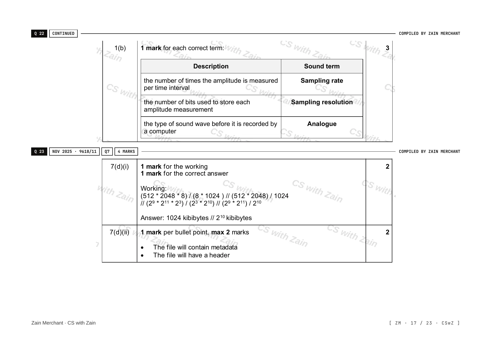 1.2 Multimedia mark scheme, page 16
