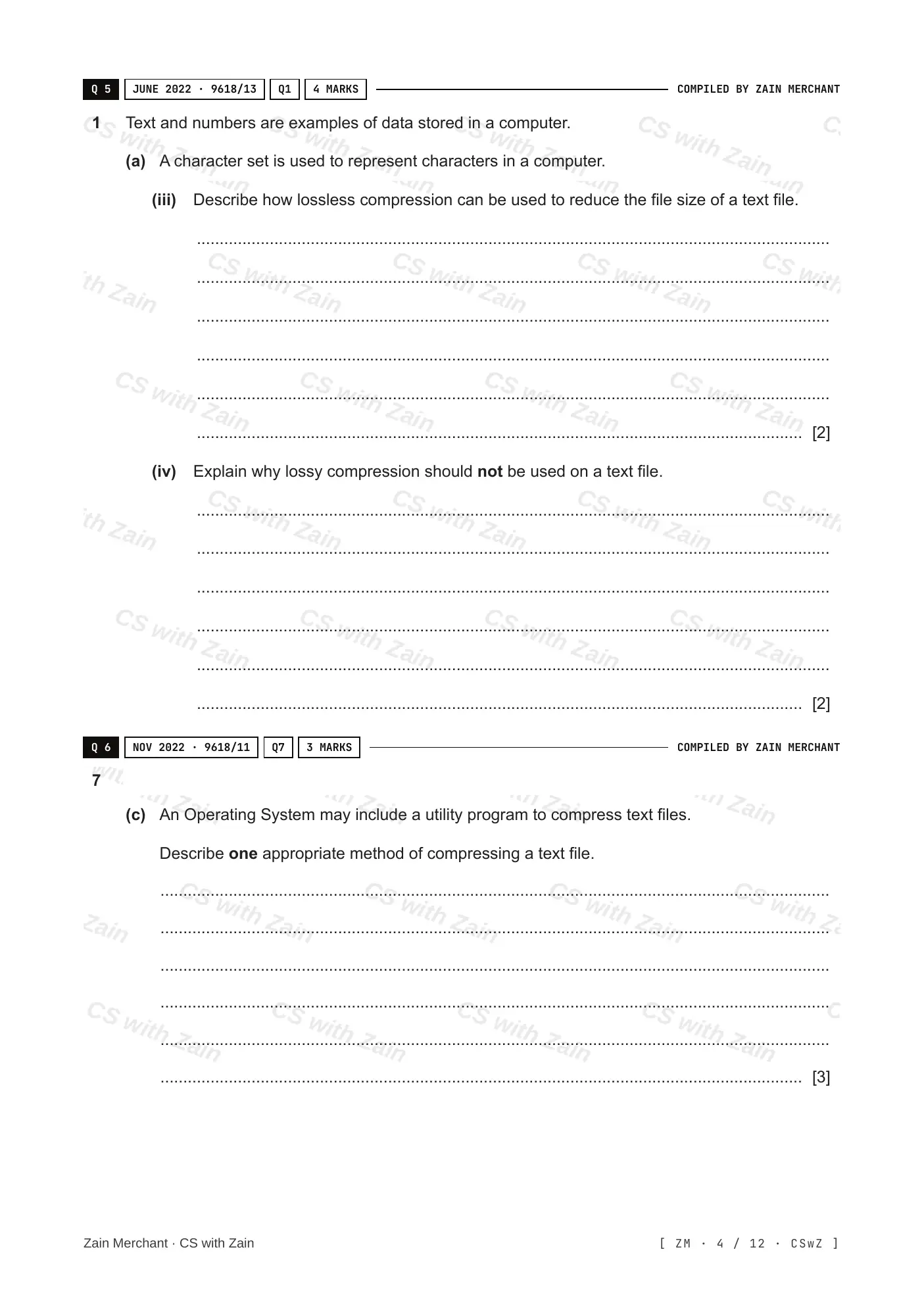 1.3 Compression questions, page 3
