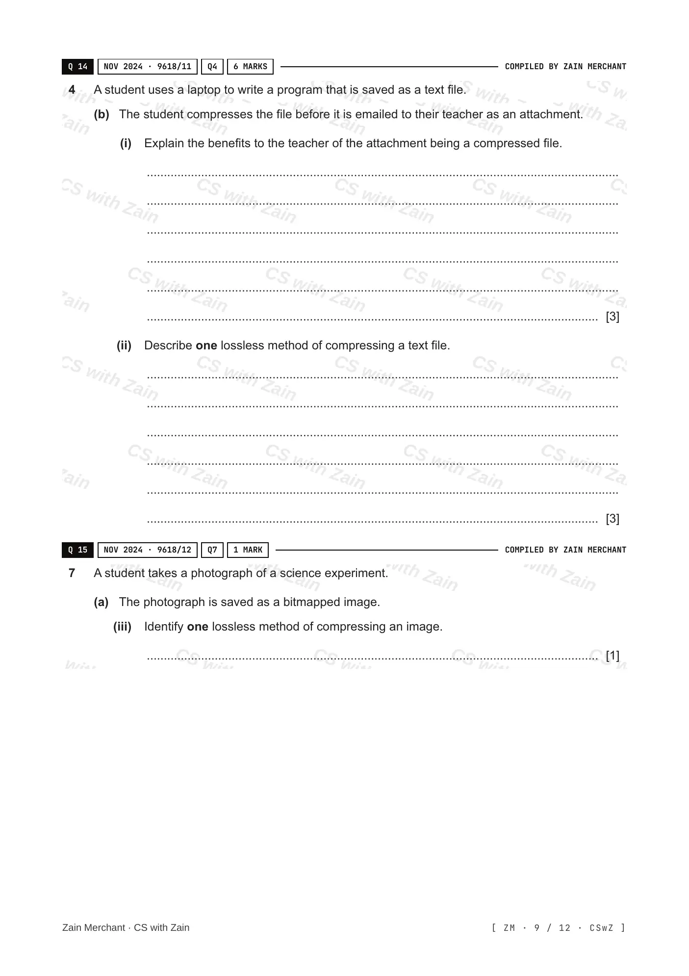 1.3 Compression questions, page 8