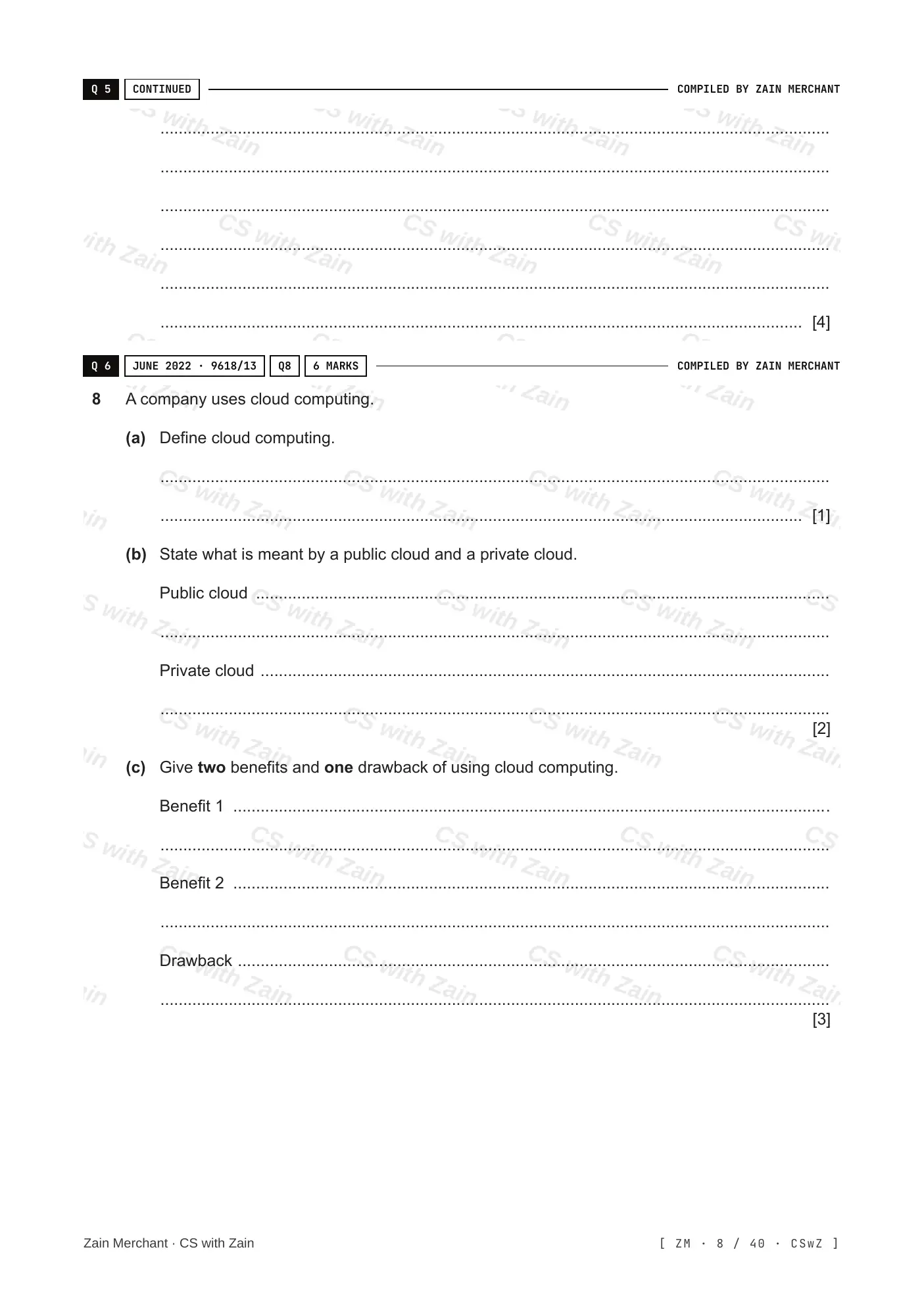 2.1 Networks including the internet questions, page 7
