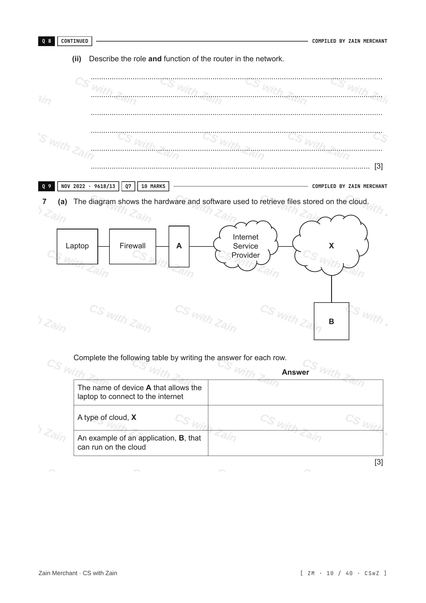 2.1 Networks including the internet questions, page 9