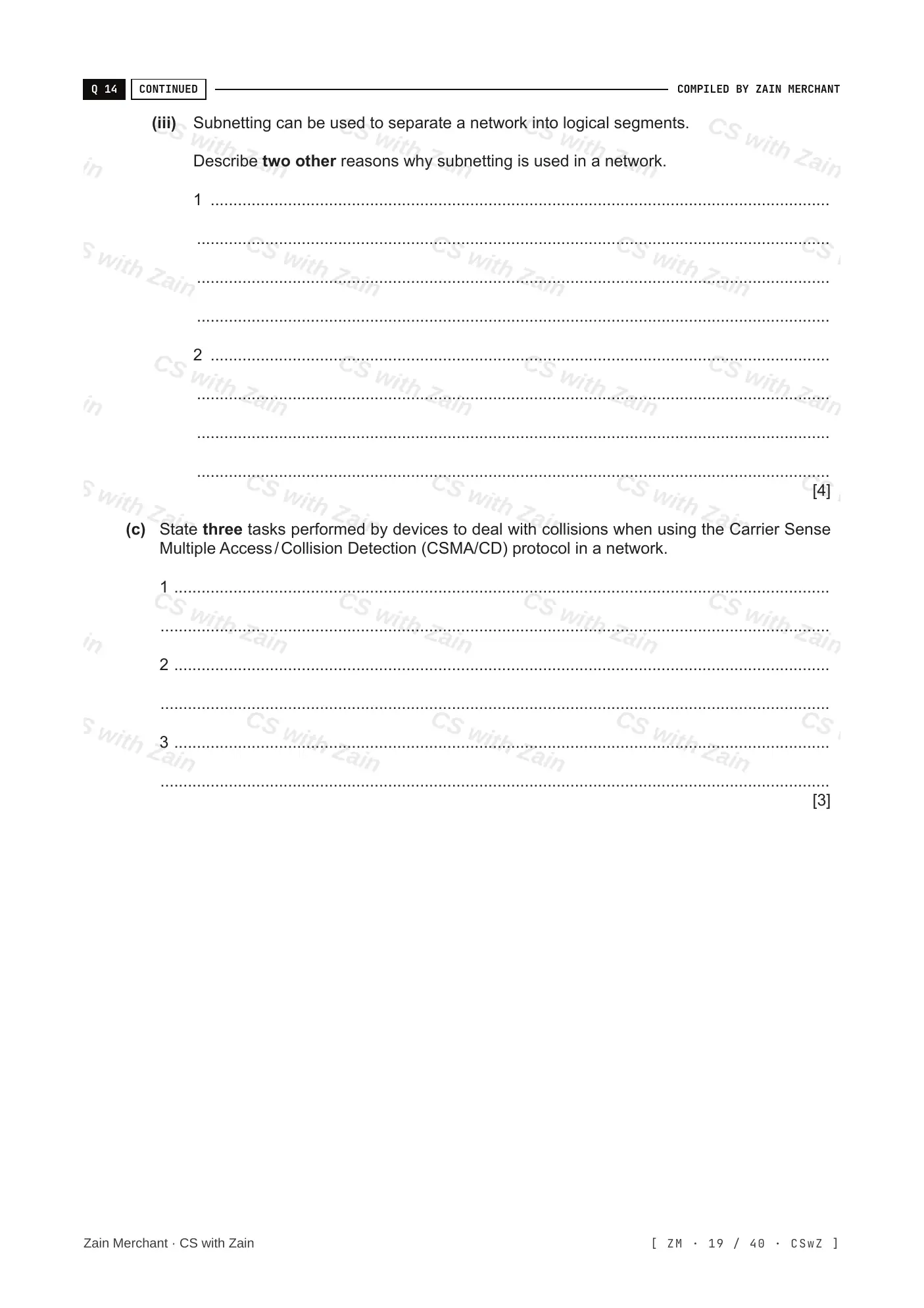 2.1 Networks including the internet questions, page 18