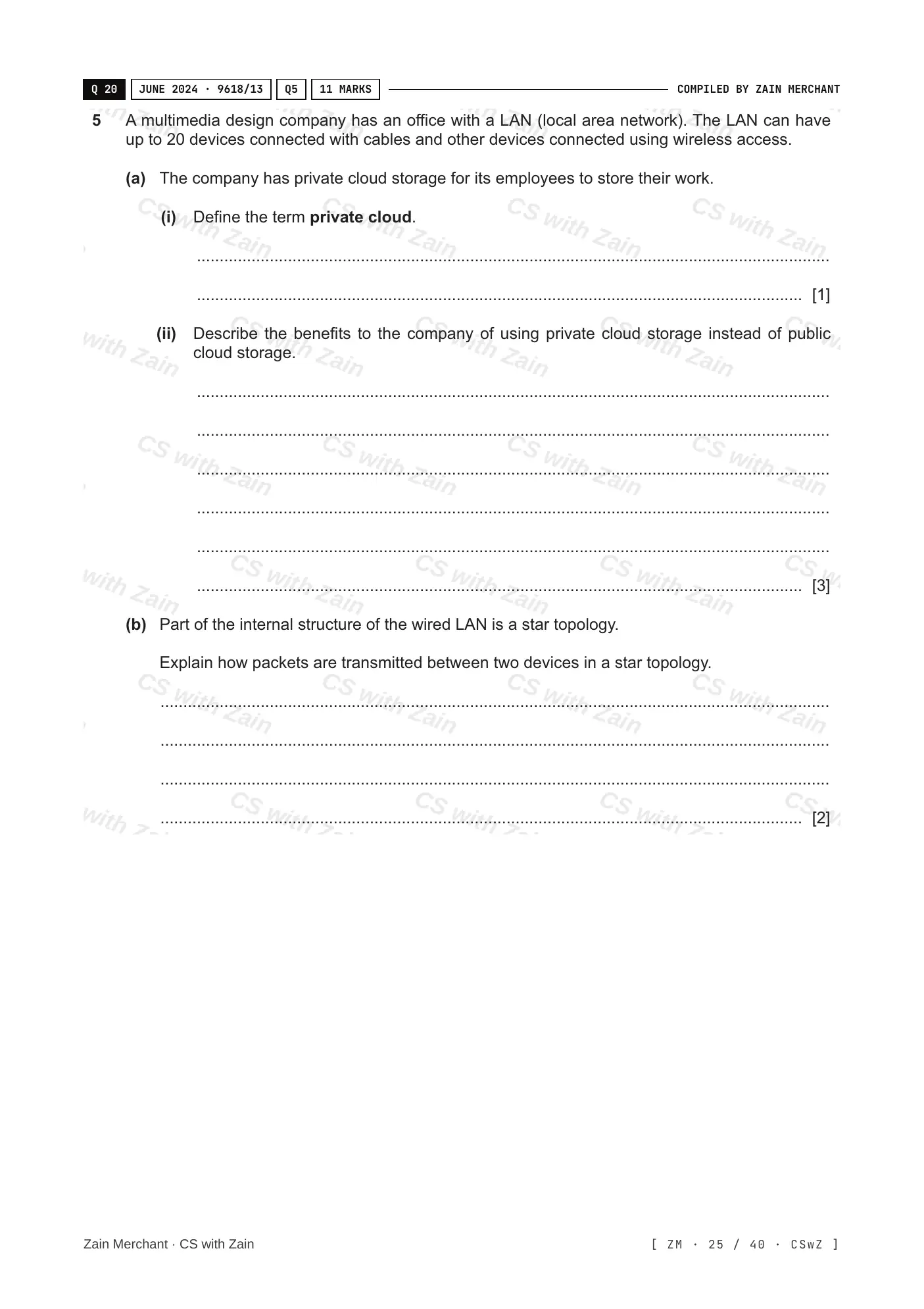 2.1 Networks including the internet questions, page 24