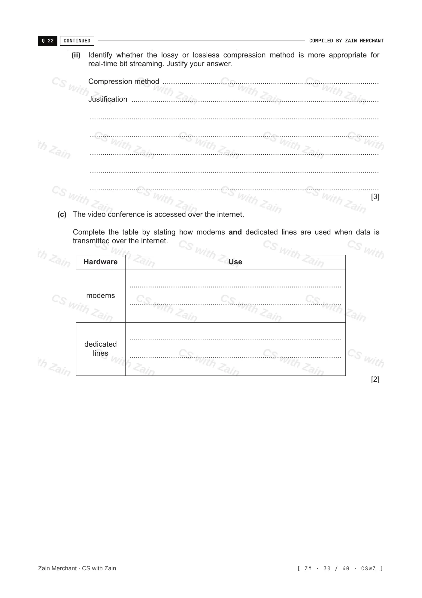 2.1 Networks including the internet questions, page 29