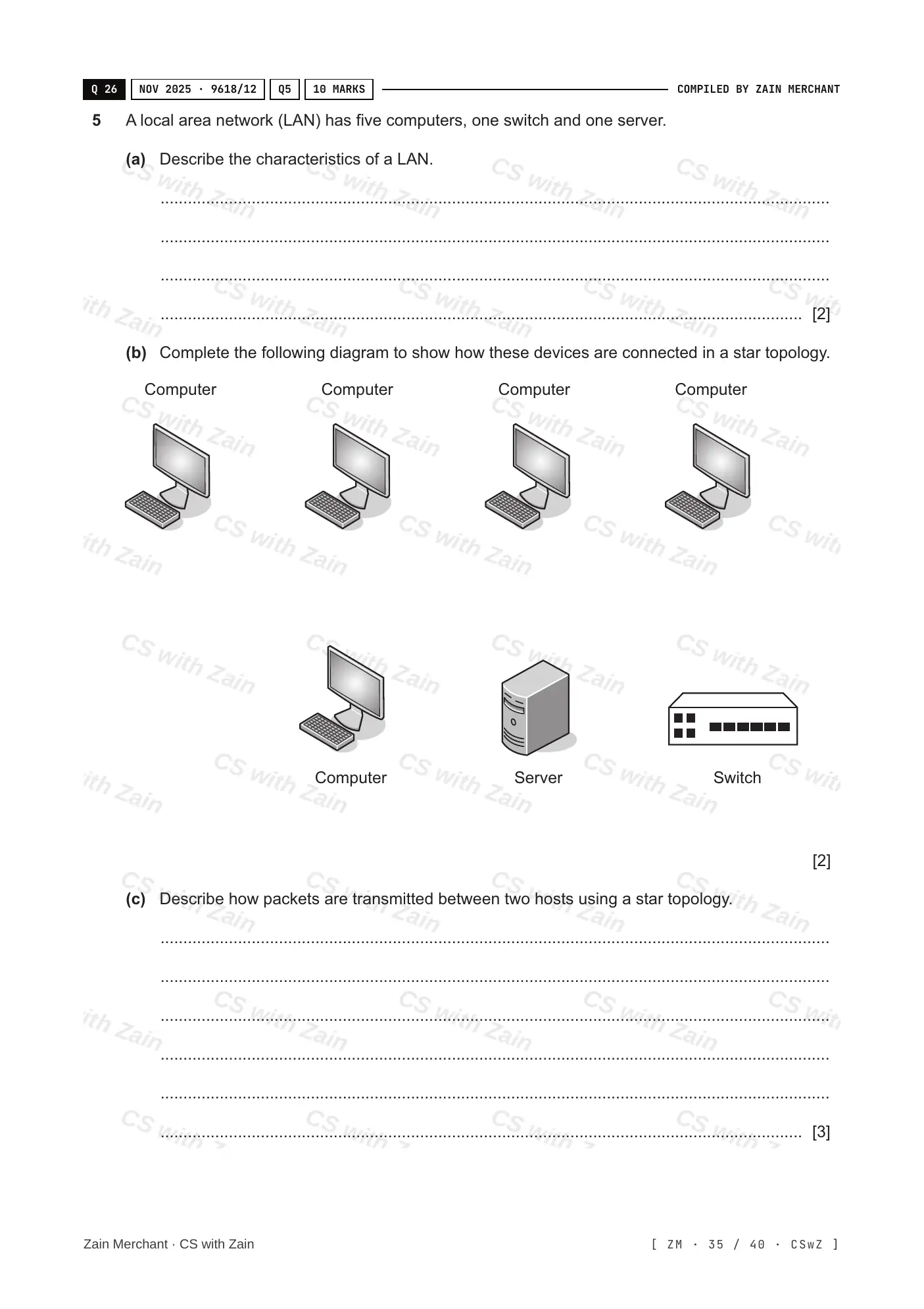 2.1 Networks including the internet questions, page 34
