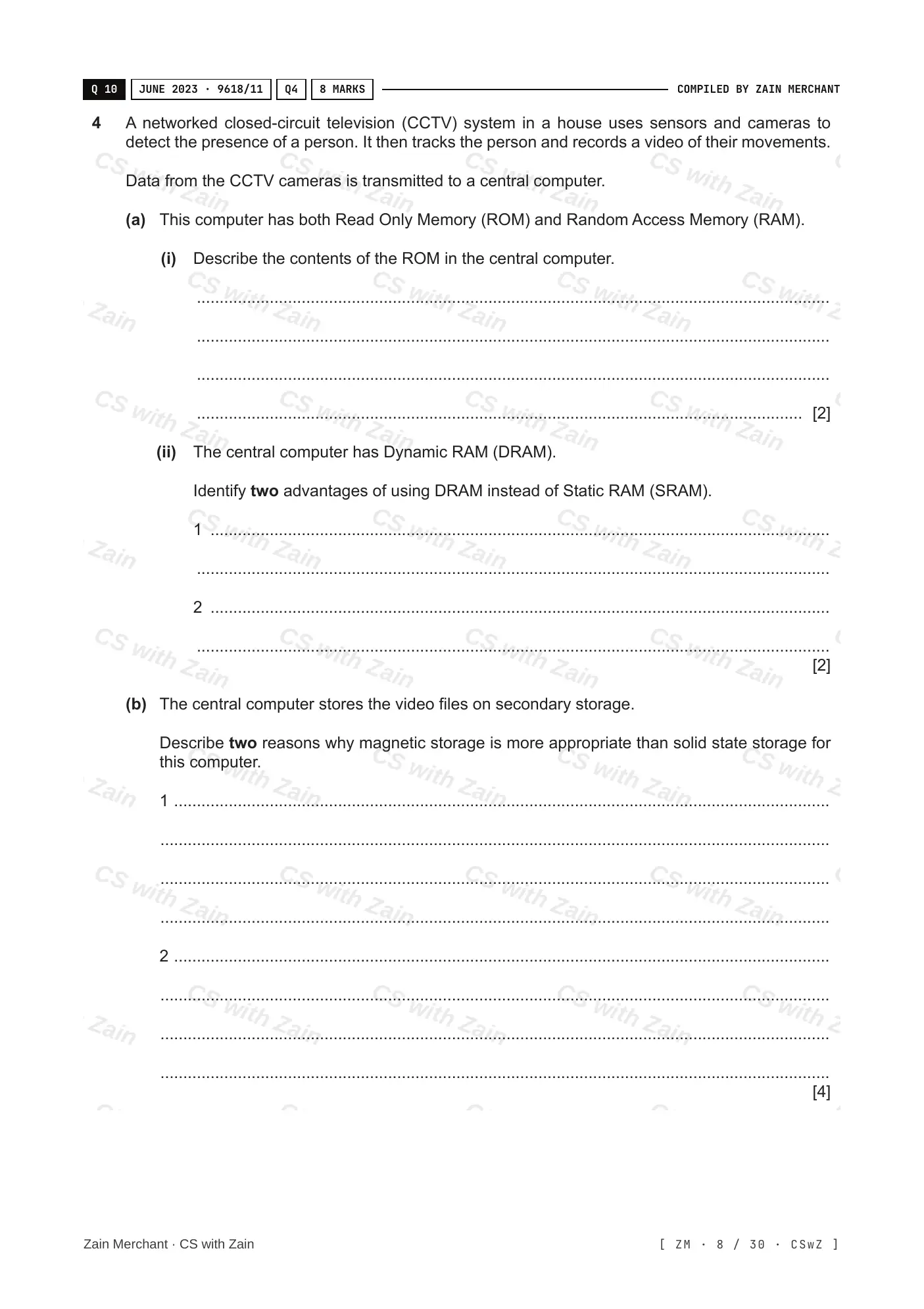 3.1 Computers and their components questions, page 7
