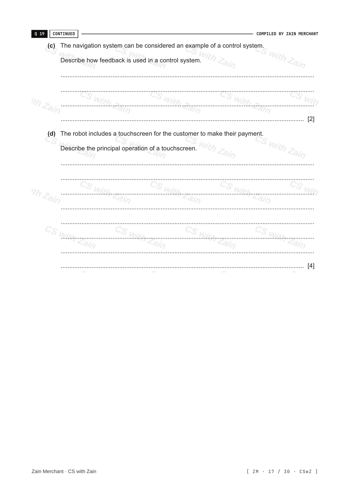 3.1 Computers and their components questions, page 16