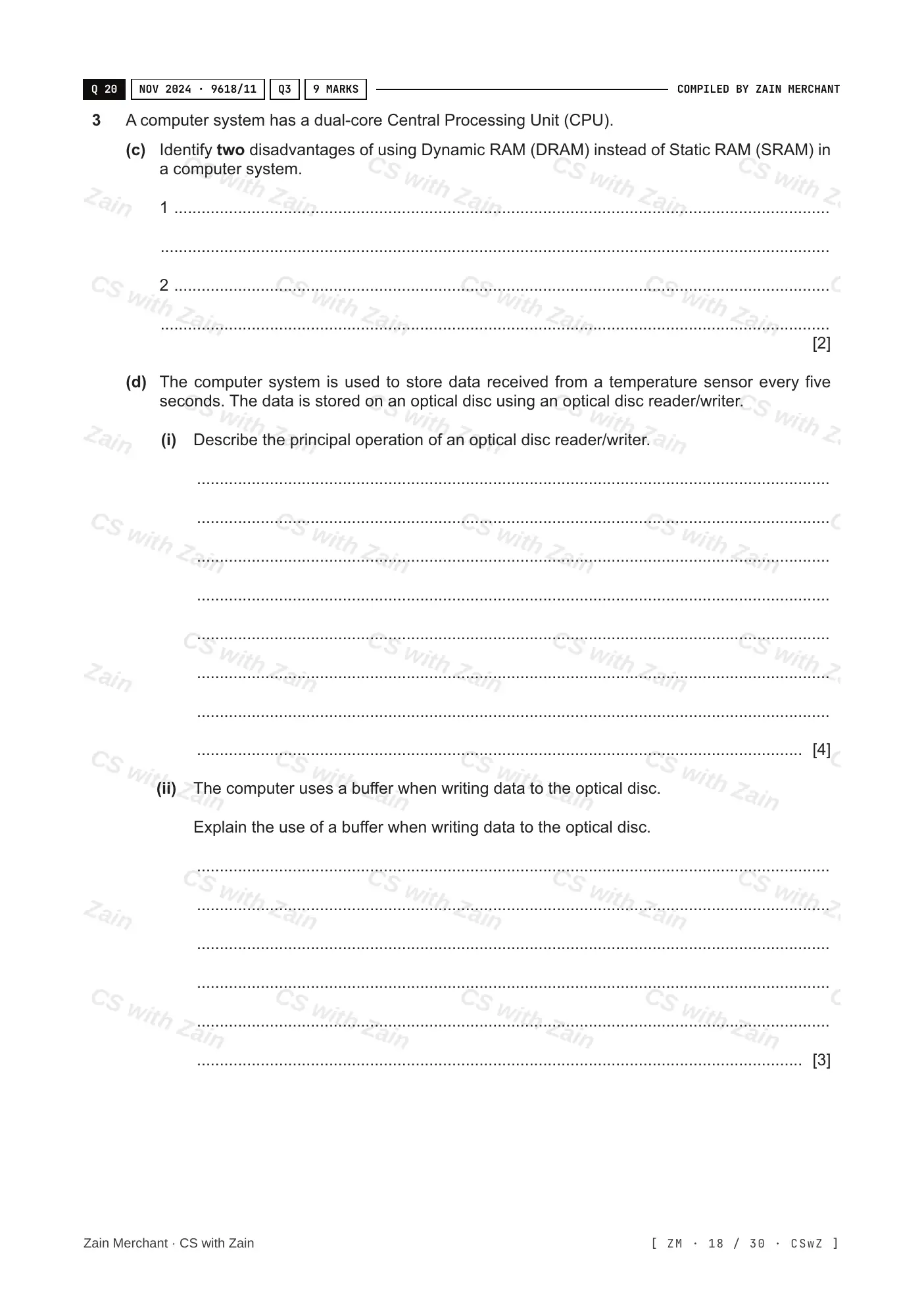 3.1 Computers and their components questions, page 17