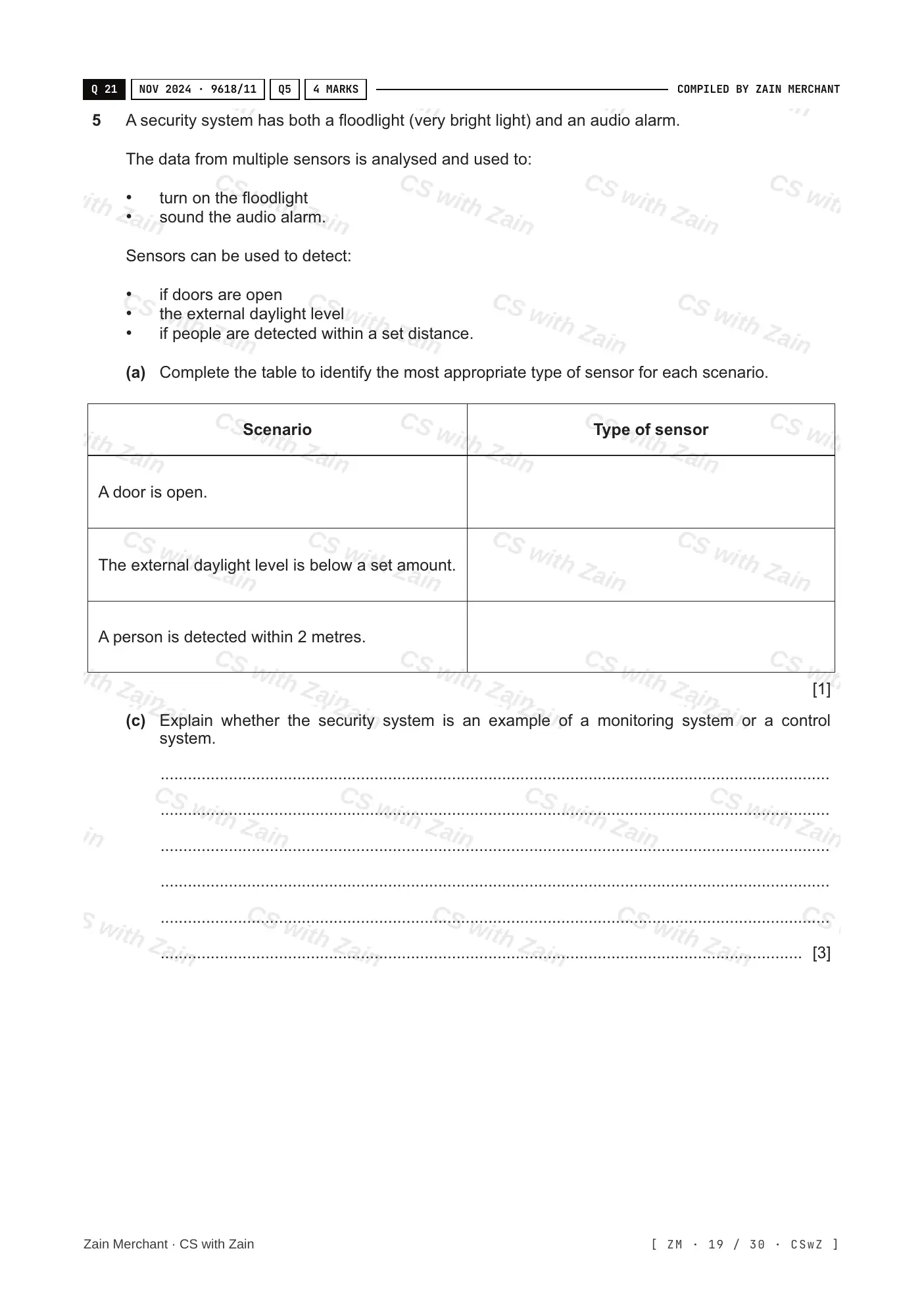 3.1 Computers and their components questions, page 18