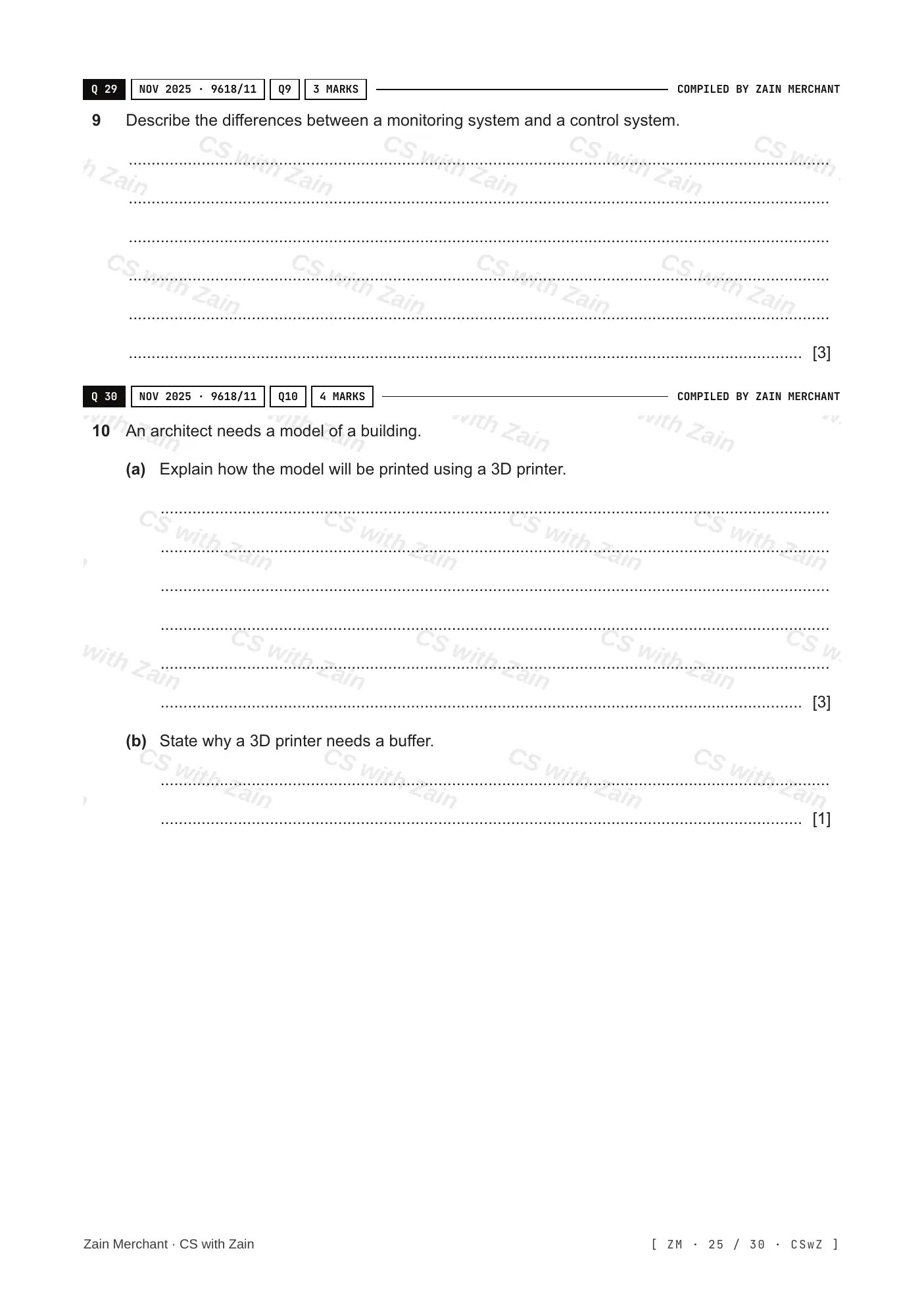 3.1 Computers and their components questions, page 24