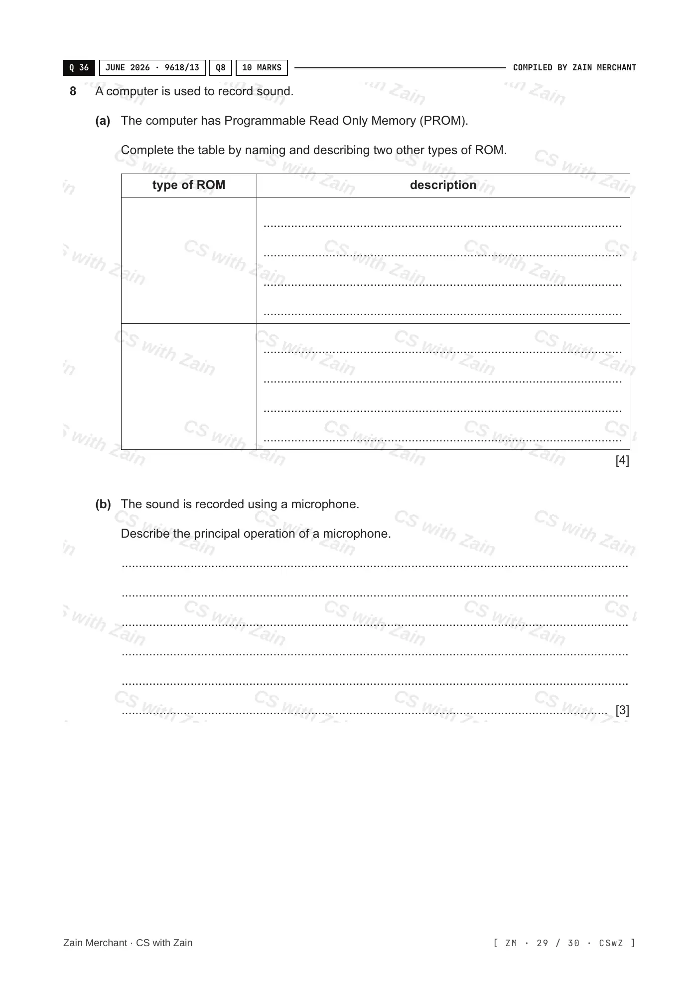 3.1 Computers and their components questions, page 28