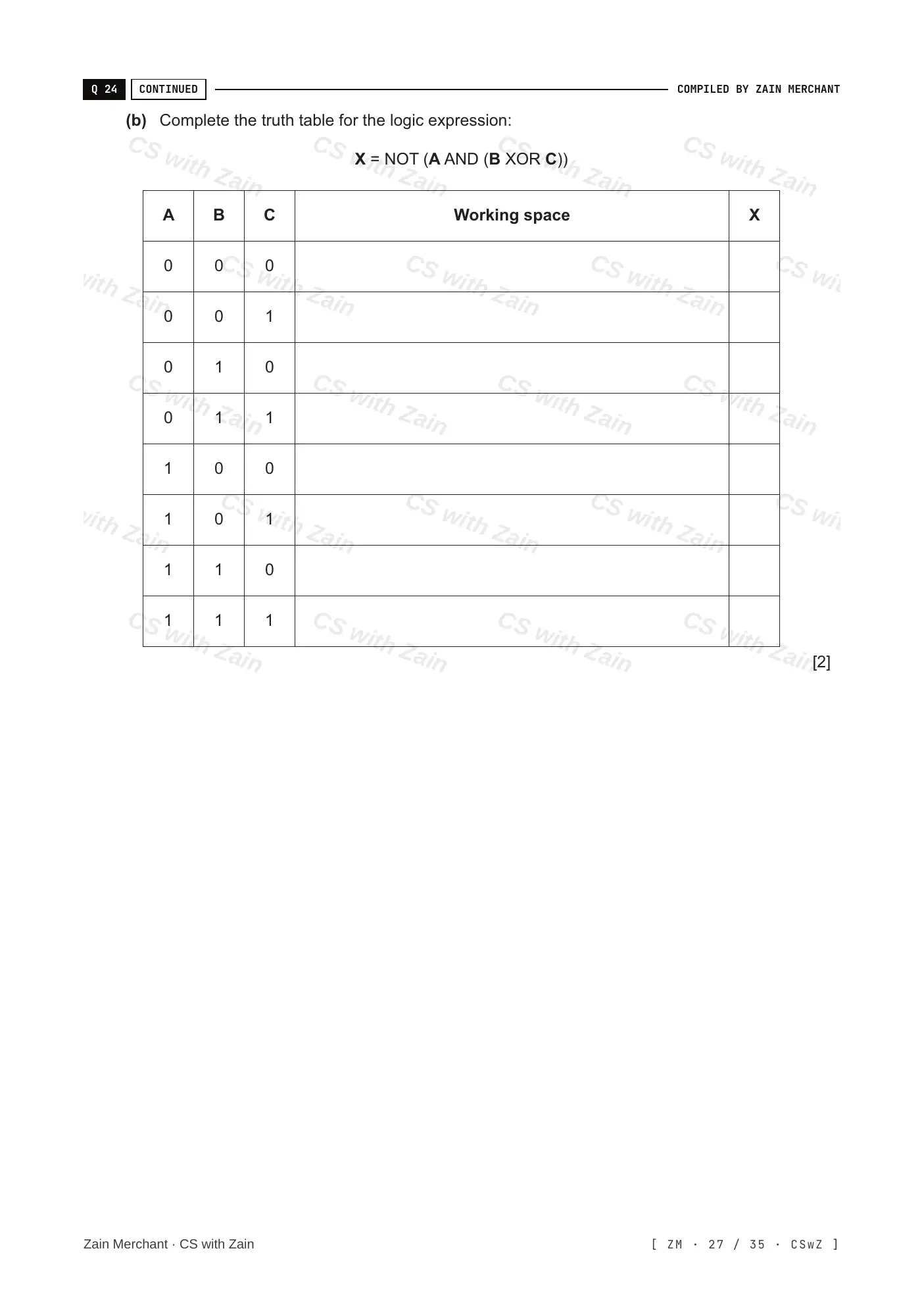 3.2 Logic Gates and Logic Circuits questions, page 26