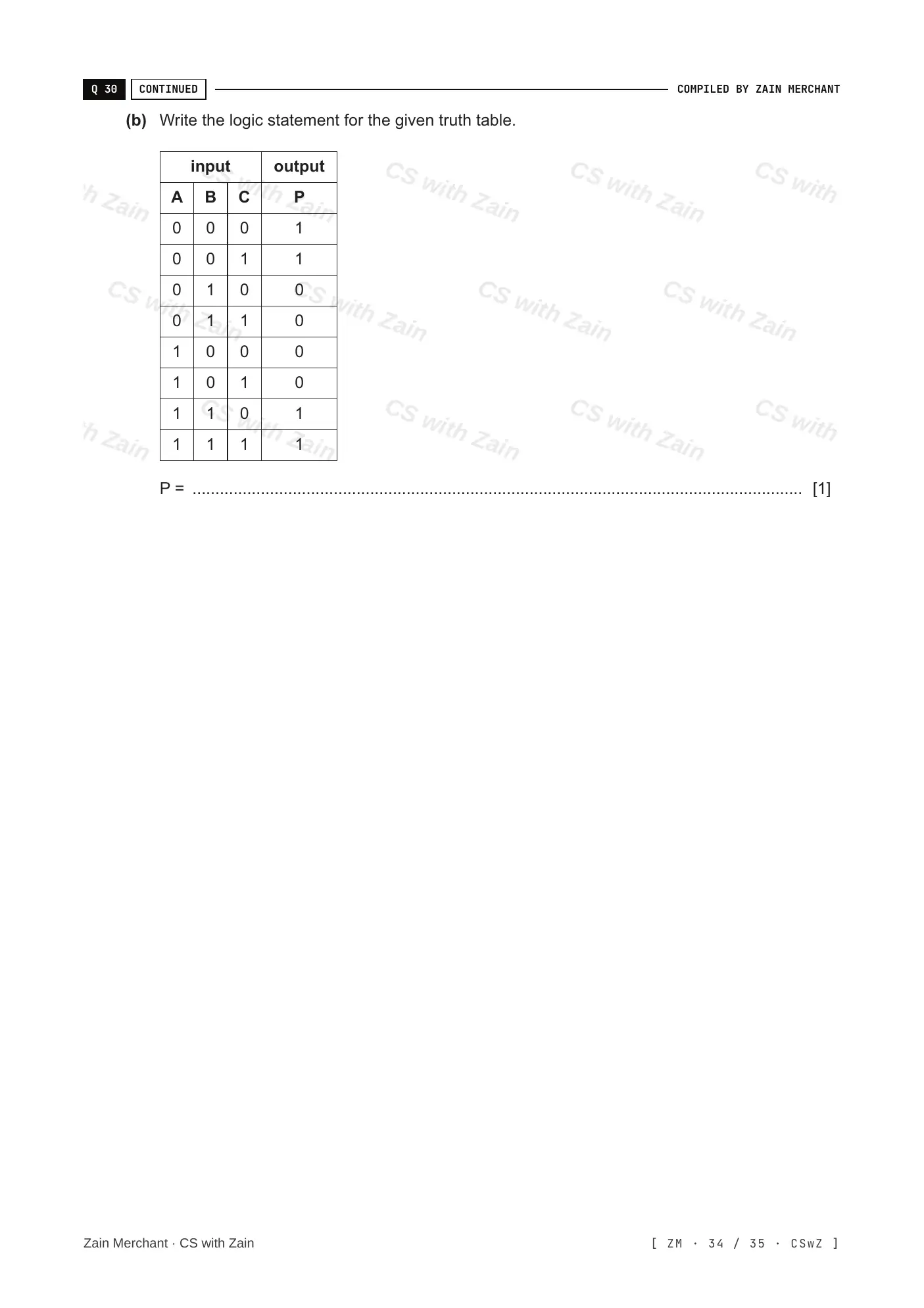 3.2 Logic Gates and Logic Circuits questions, page 33