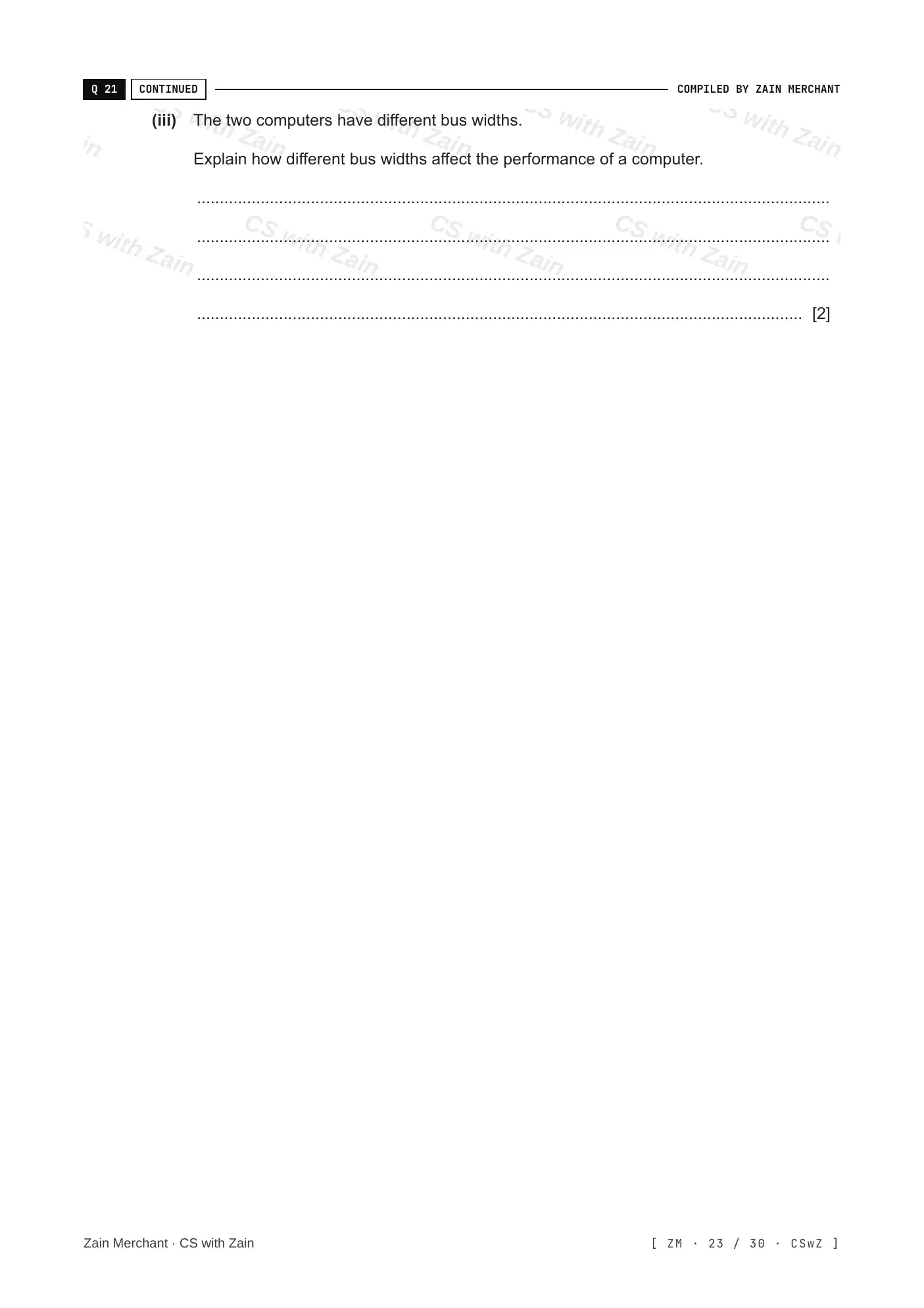 4.1 Central Processing Unit (CPU) Architecture questions, page 22