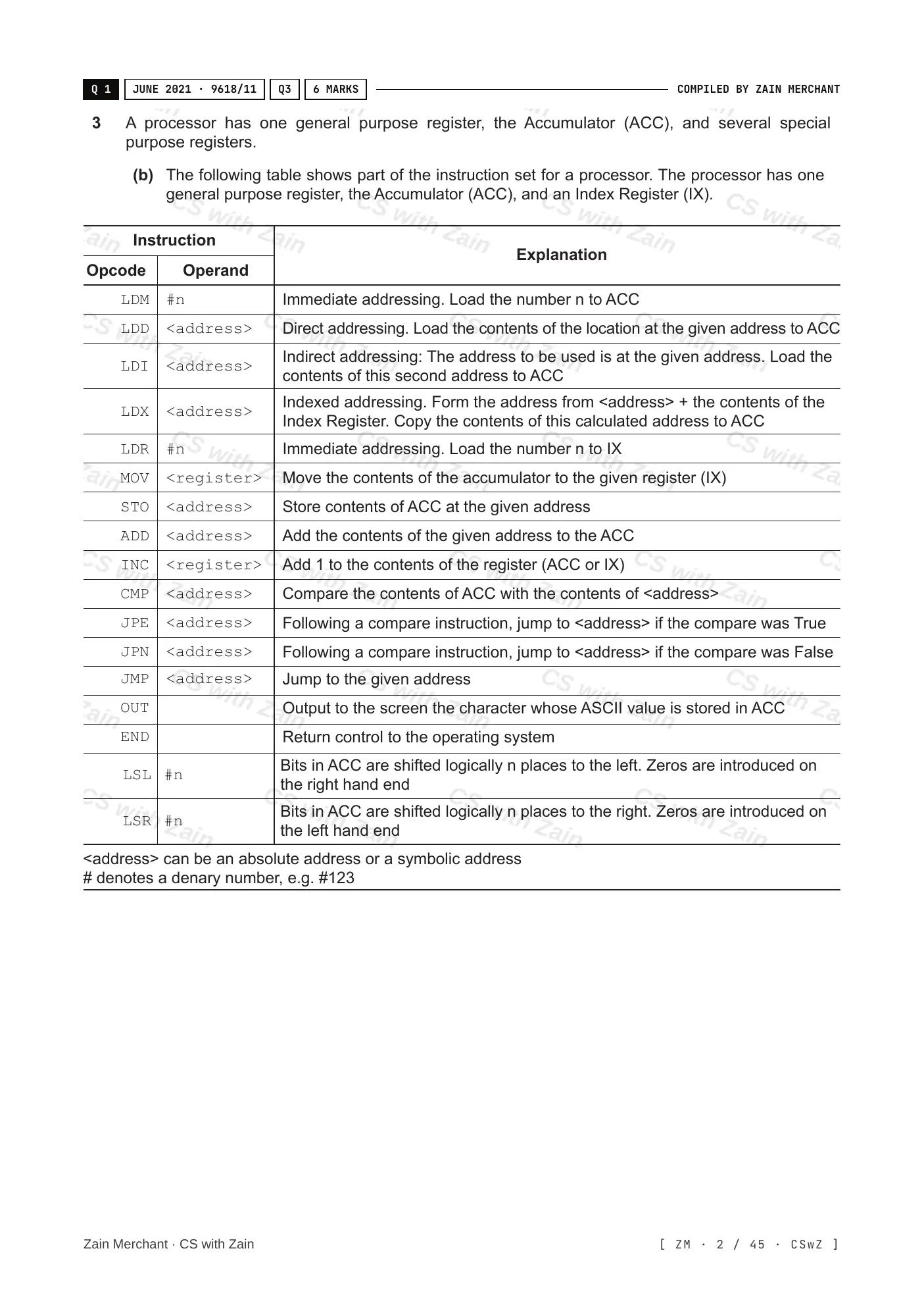 4.2 Assembly Language questions, page 1