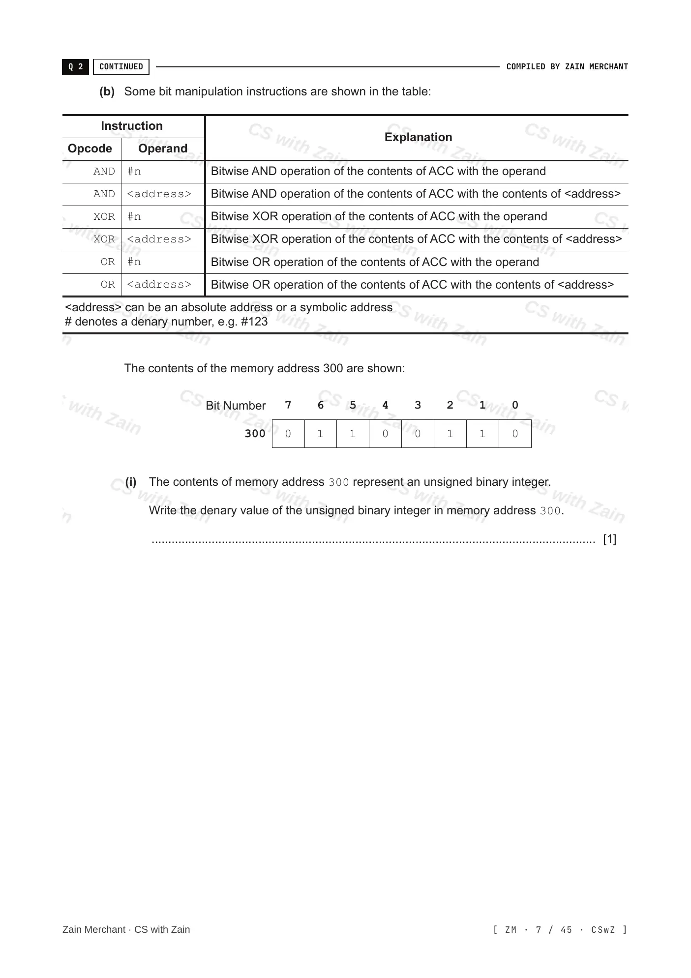 4.2 Assembly Language questions, page 6