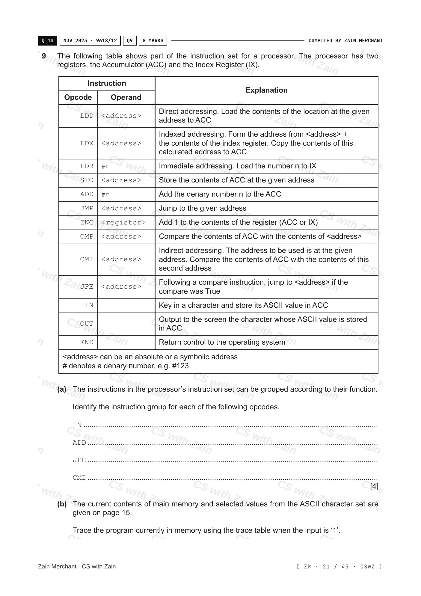 4.2 Assembly Language questions, page 20