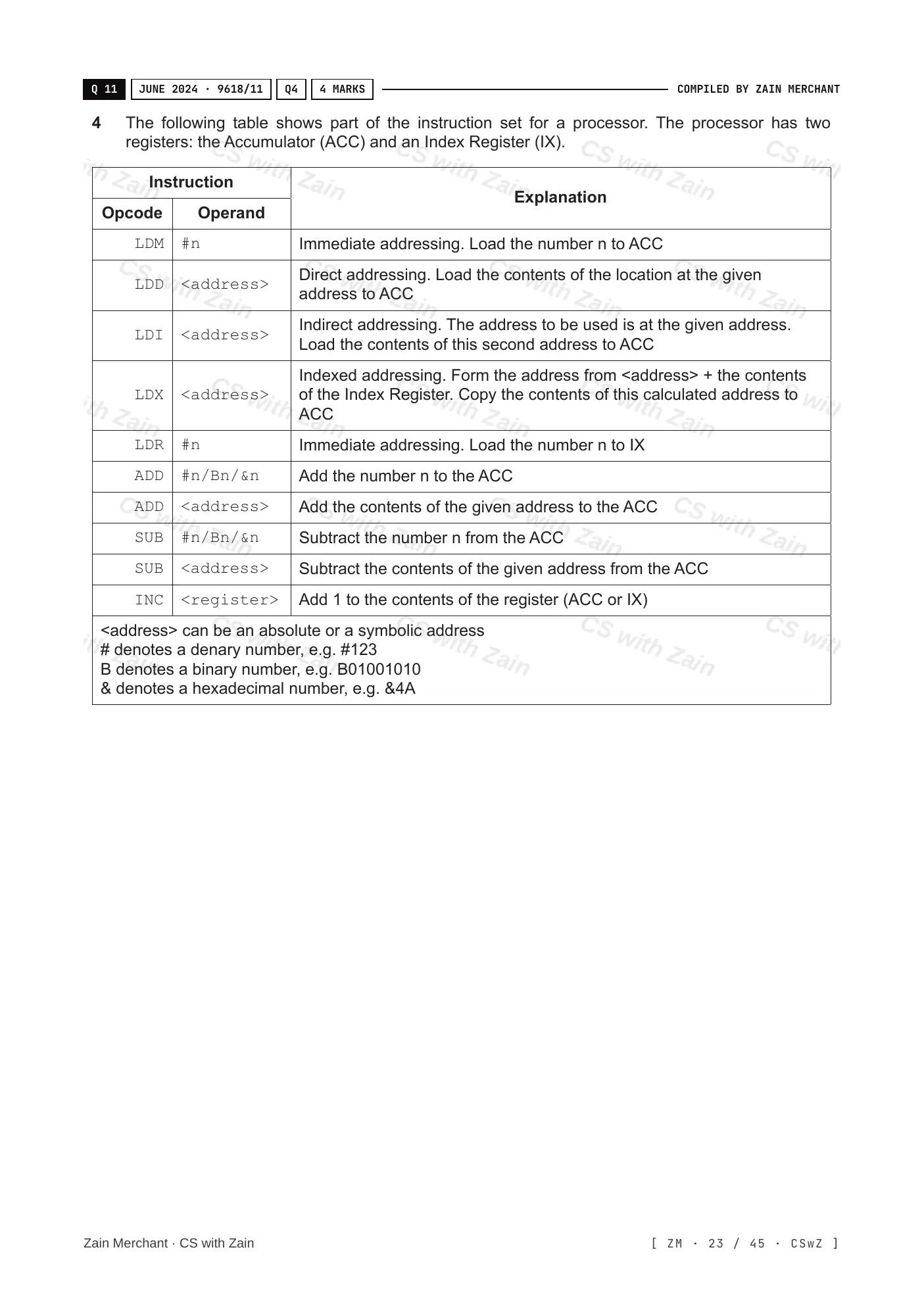 4.2 Assembly Language questions, page 22