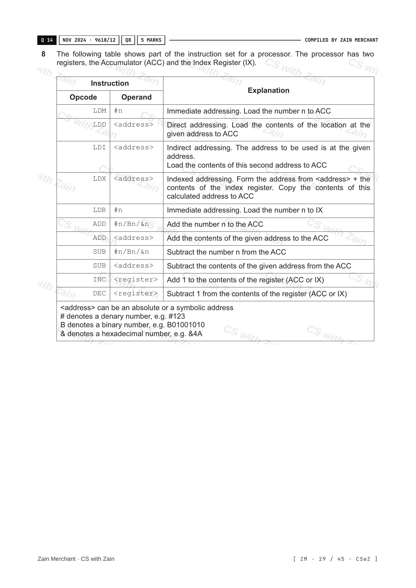 4.2 Assembly Language questions, page 28