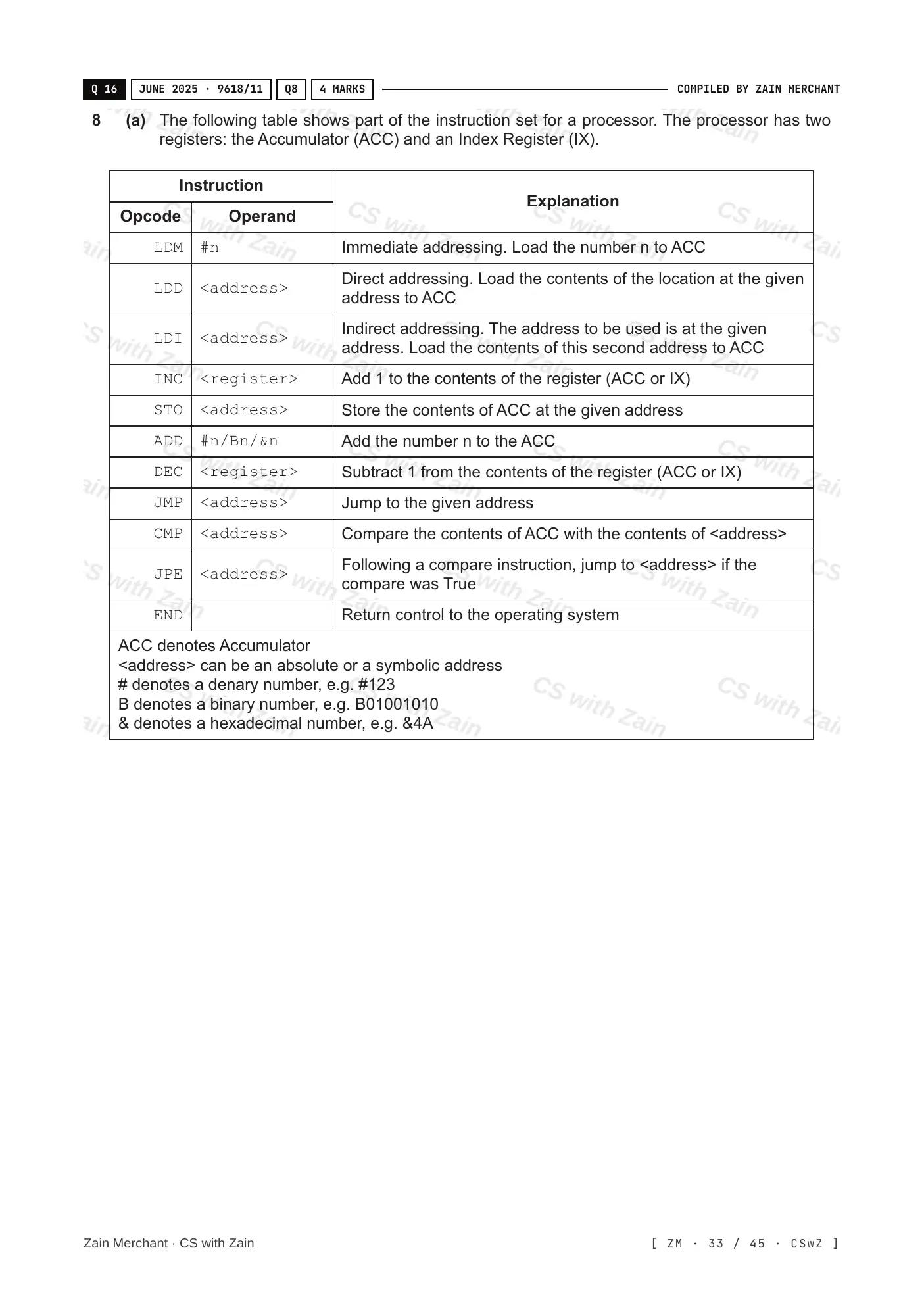 4.2 Assembly Language questions, page 32