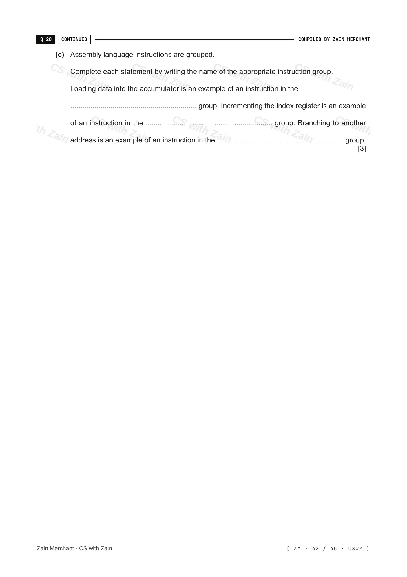4.2 Assembly Language questions, page 41