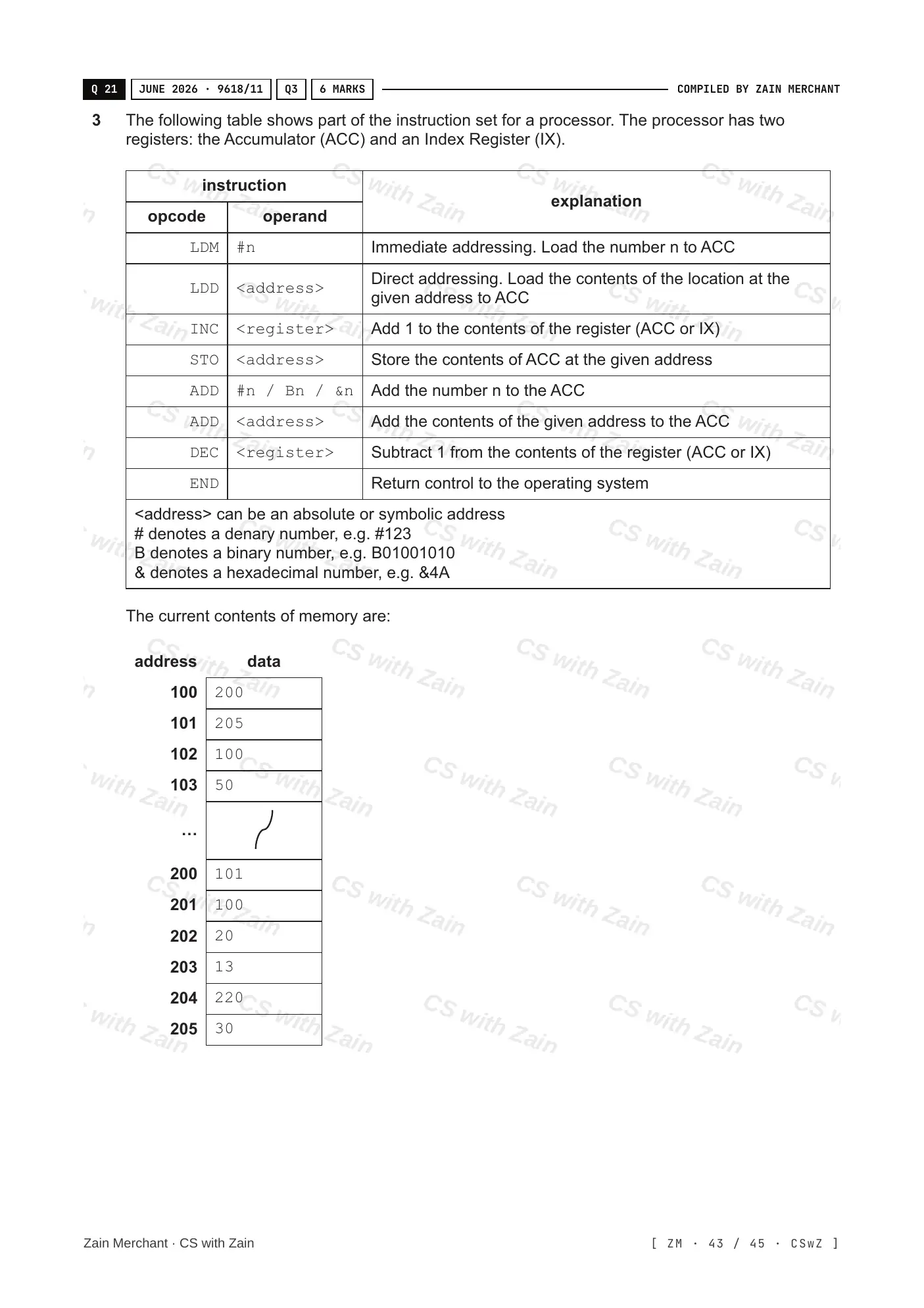 4.2 Assembly Language questions, page 42