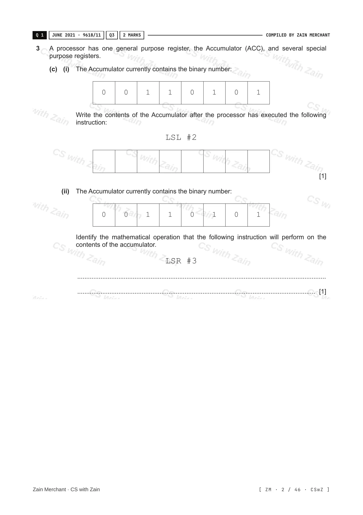 4.3 Bit manipulation questions, page 1