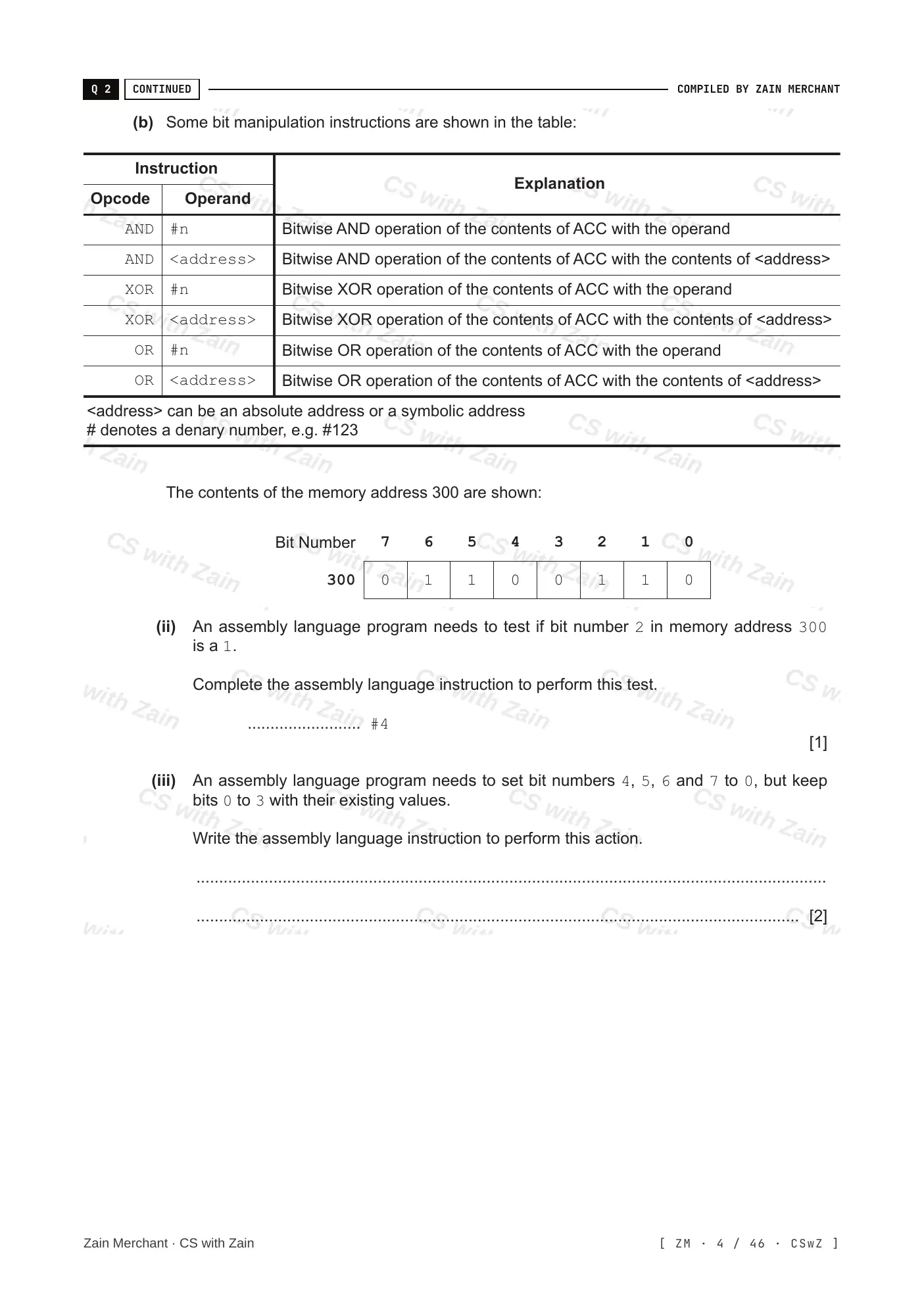 4.3 Bit manipulation questions, page 3