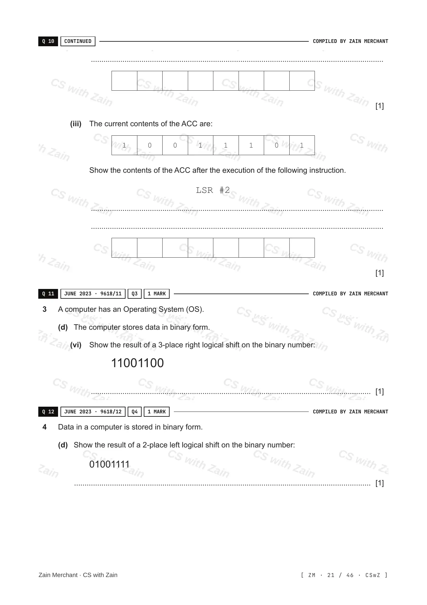 4.3 Bit manipulation questions, page 20
