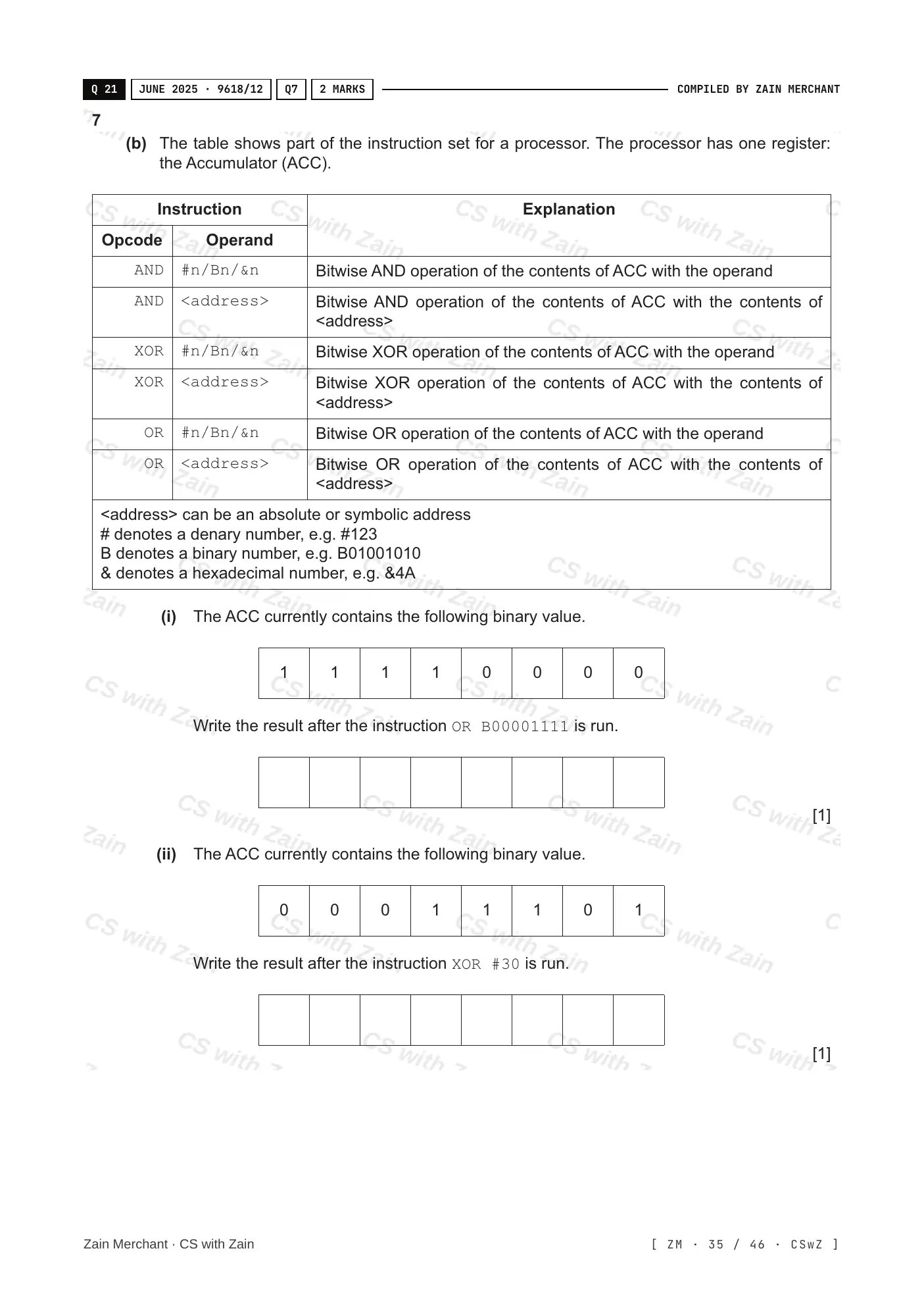 4.3 Bit manipulation questions, page 34