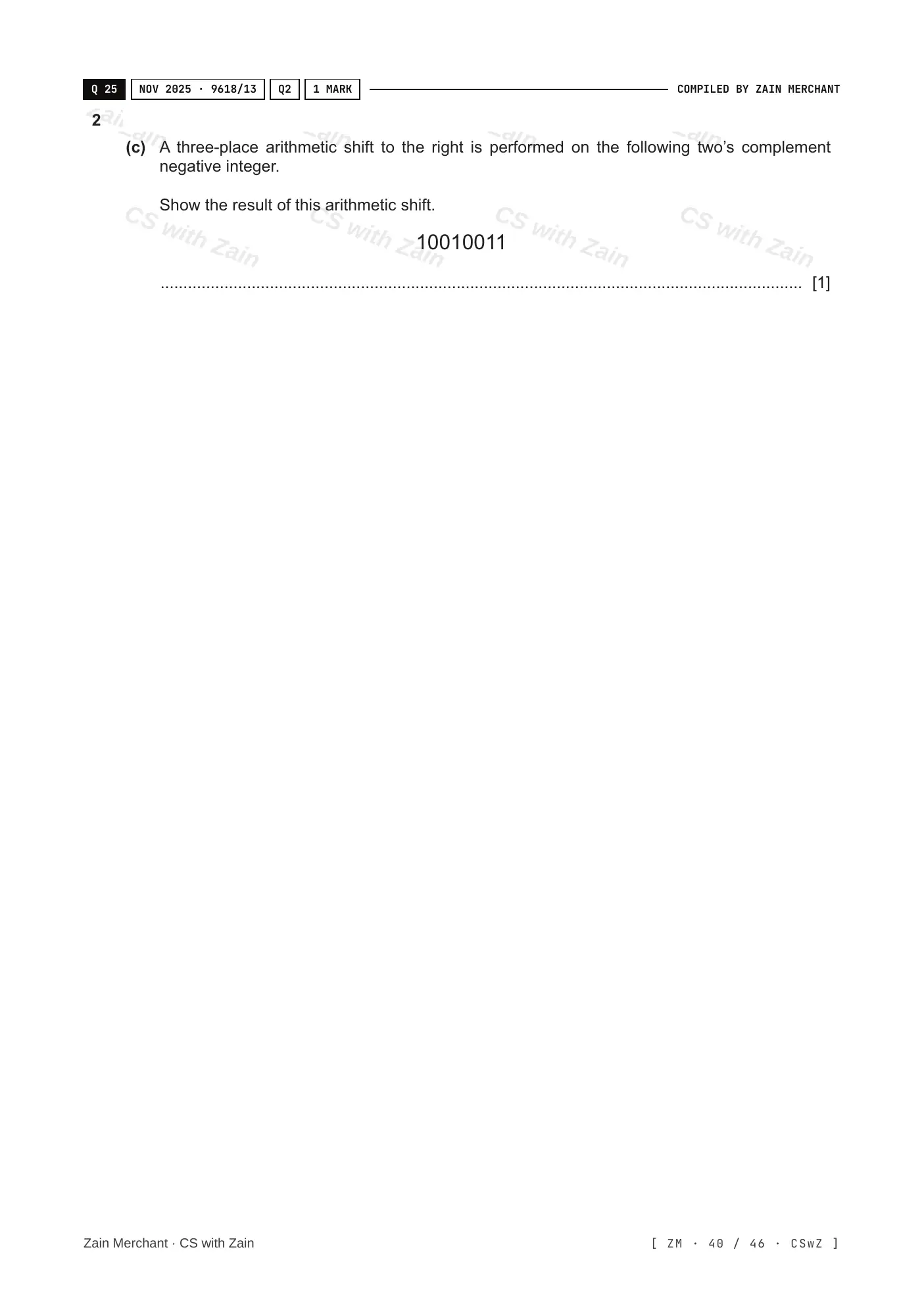 4.3 Bit manipulation questions, page 39