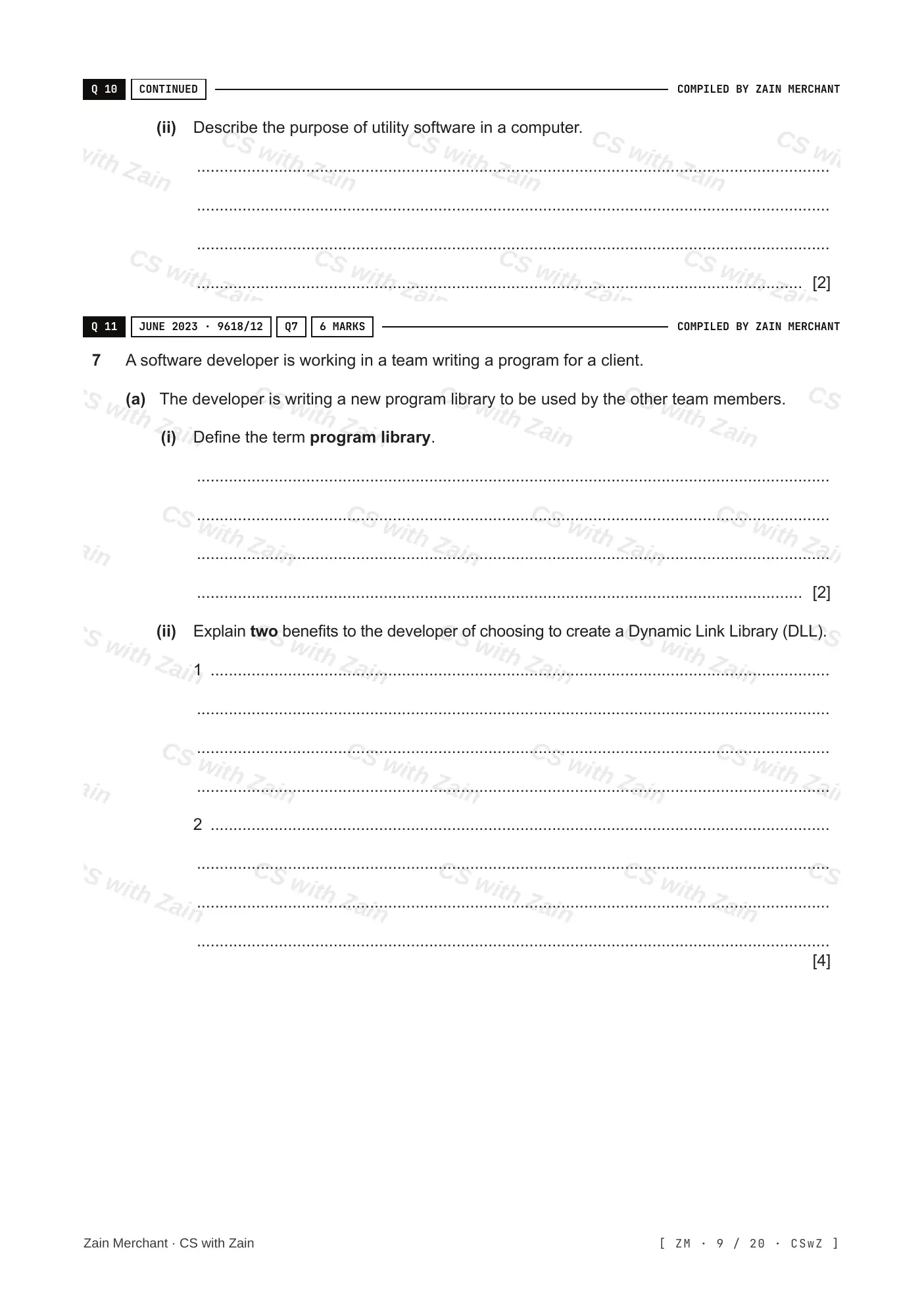 5.1 Operating Systems questions, page 8