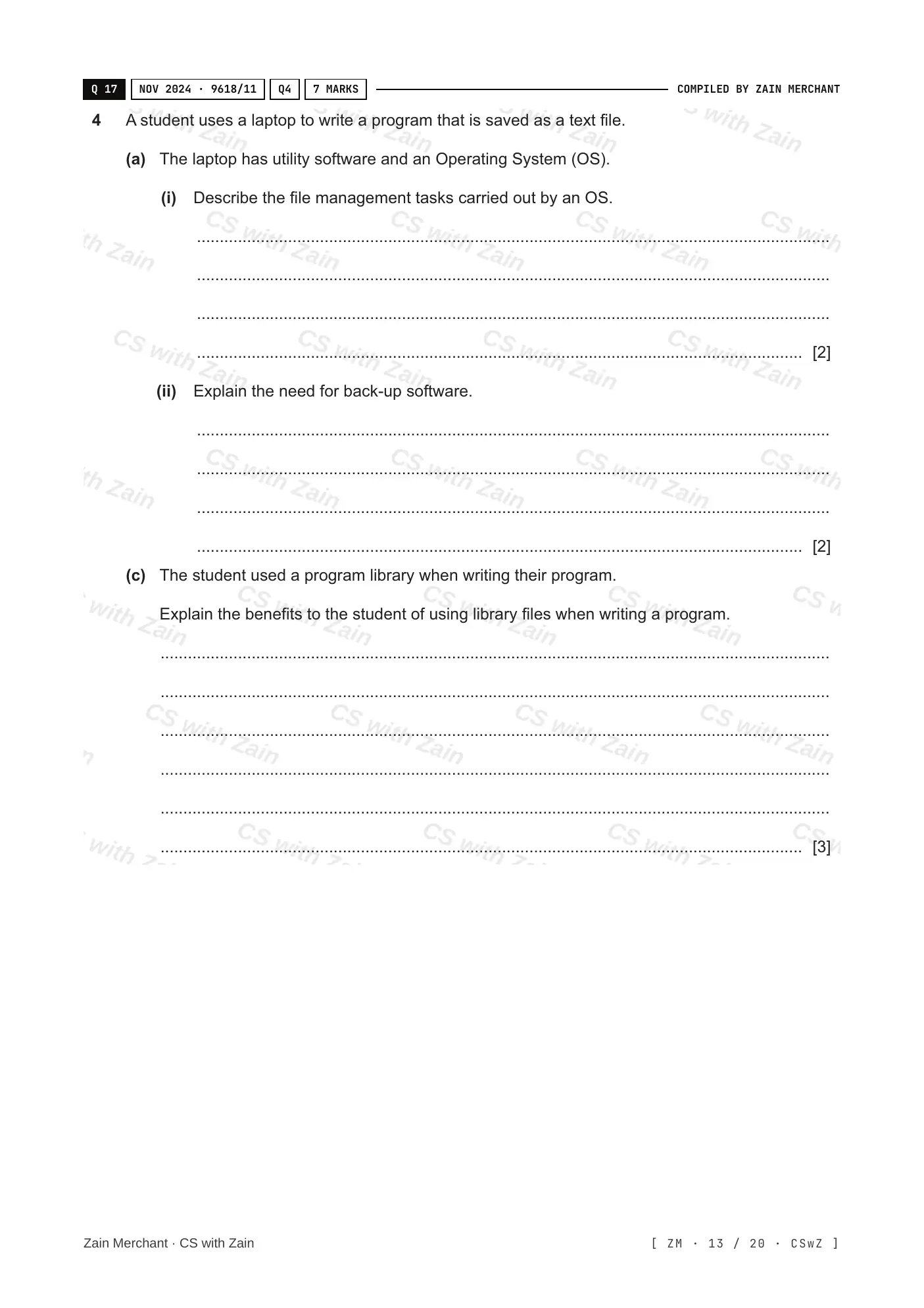 5.1 Operating Systems questions, page 12