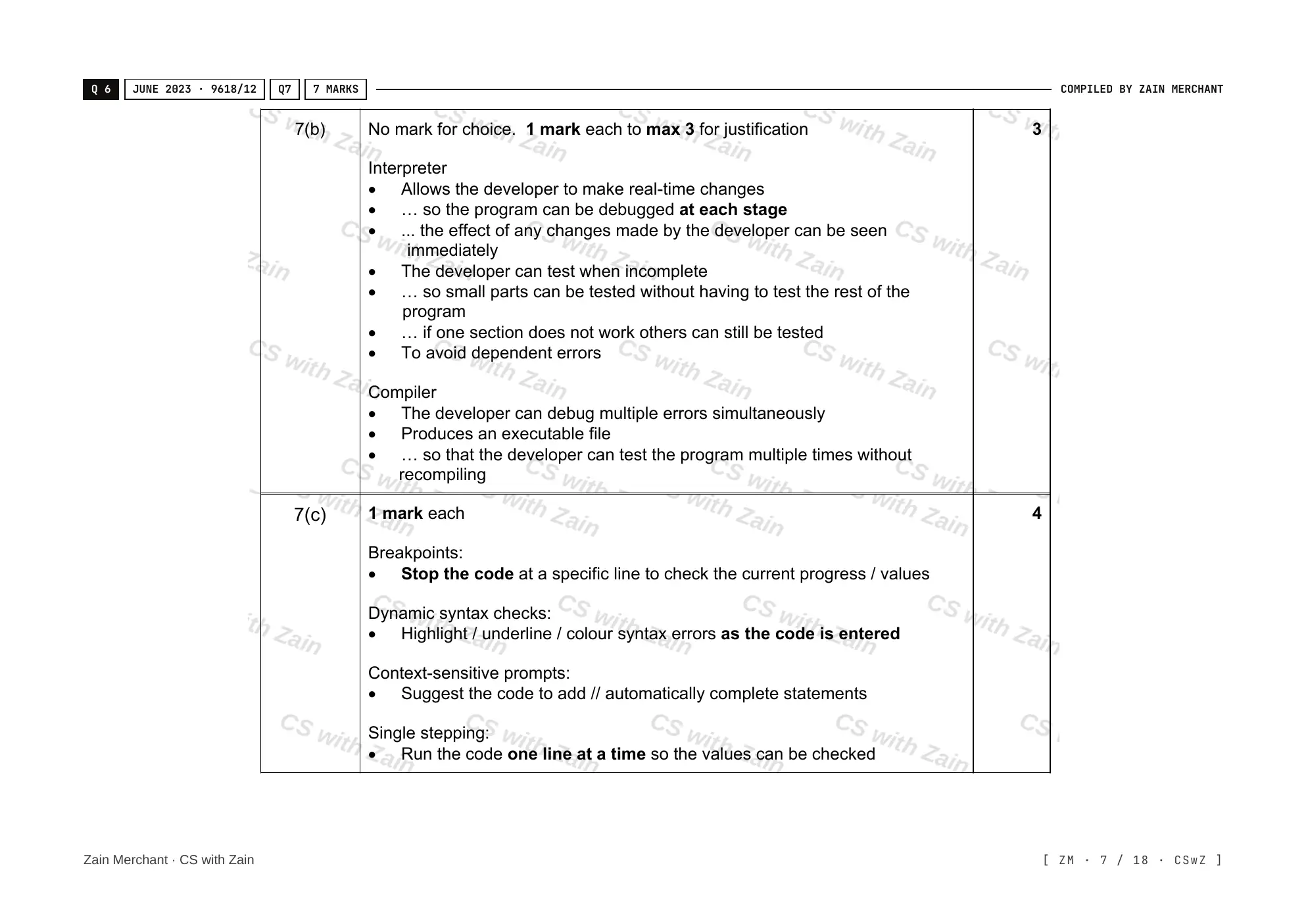 5.2 Language Translators mark scheme, page 6