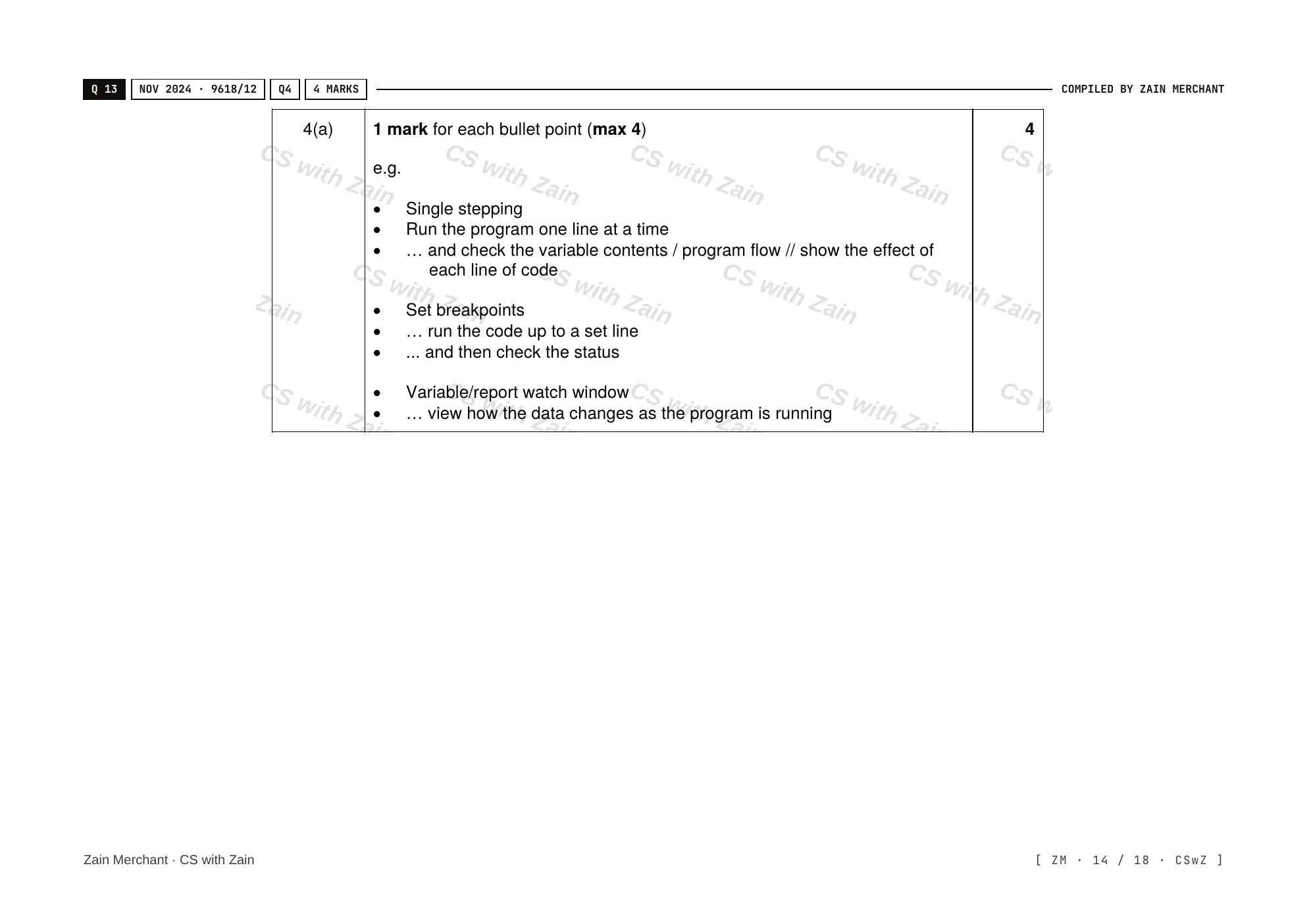 5.2 Language Translators mark scheme, page 13