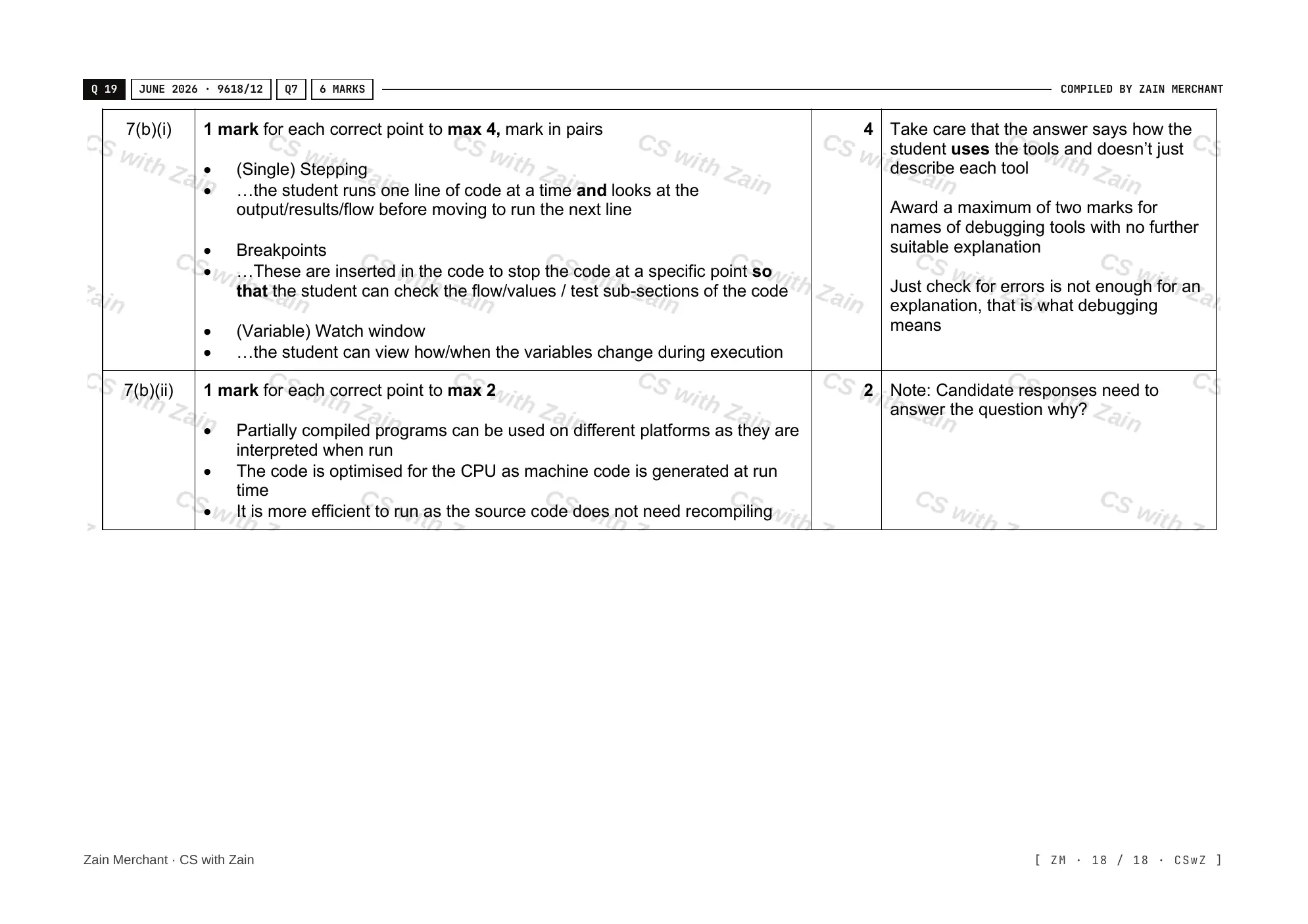 5.2 Language Translators mark scheme, page 17