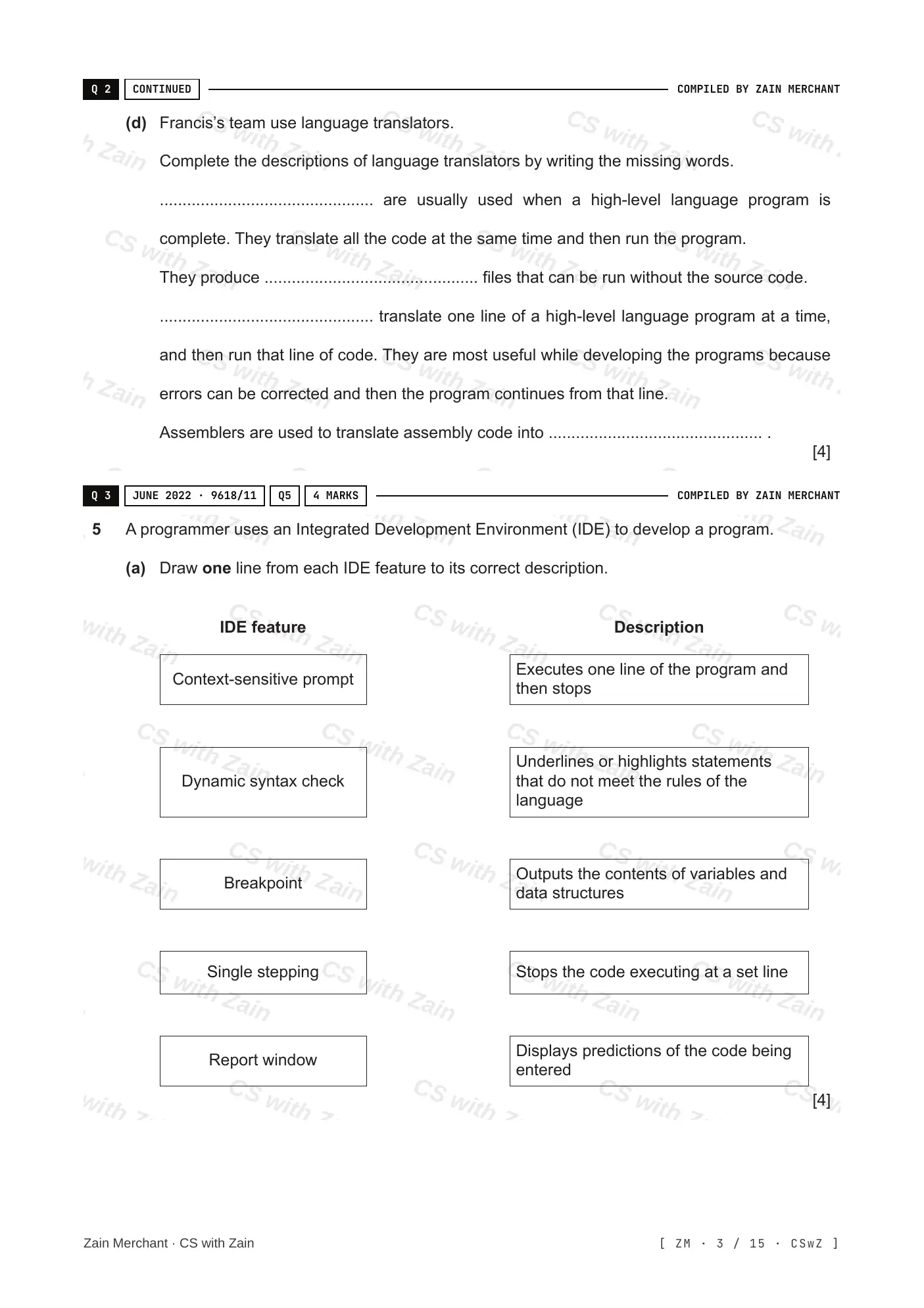 5.2 Language Translators questions, page 2