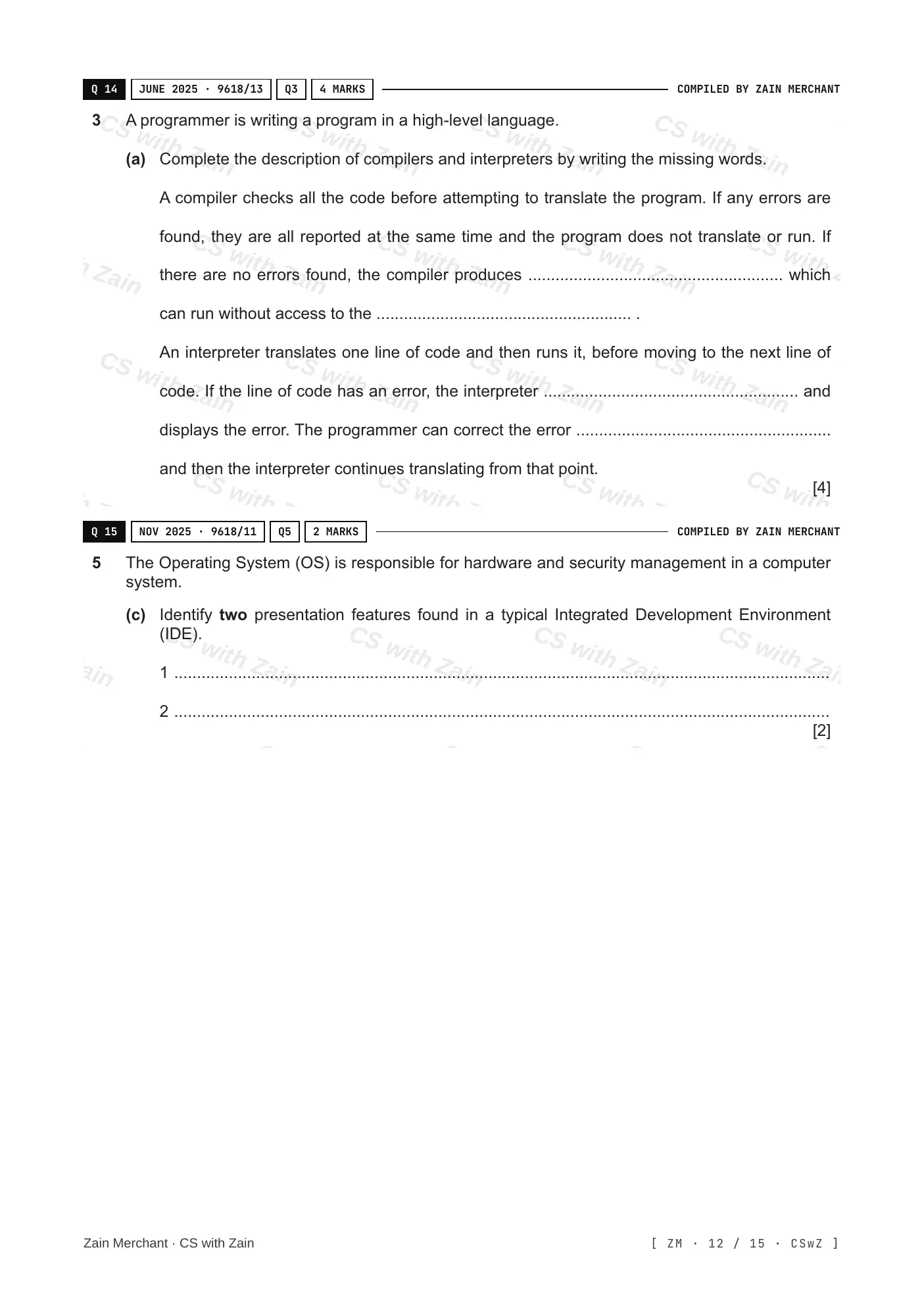 5.2 Language Translators questions, page 11