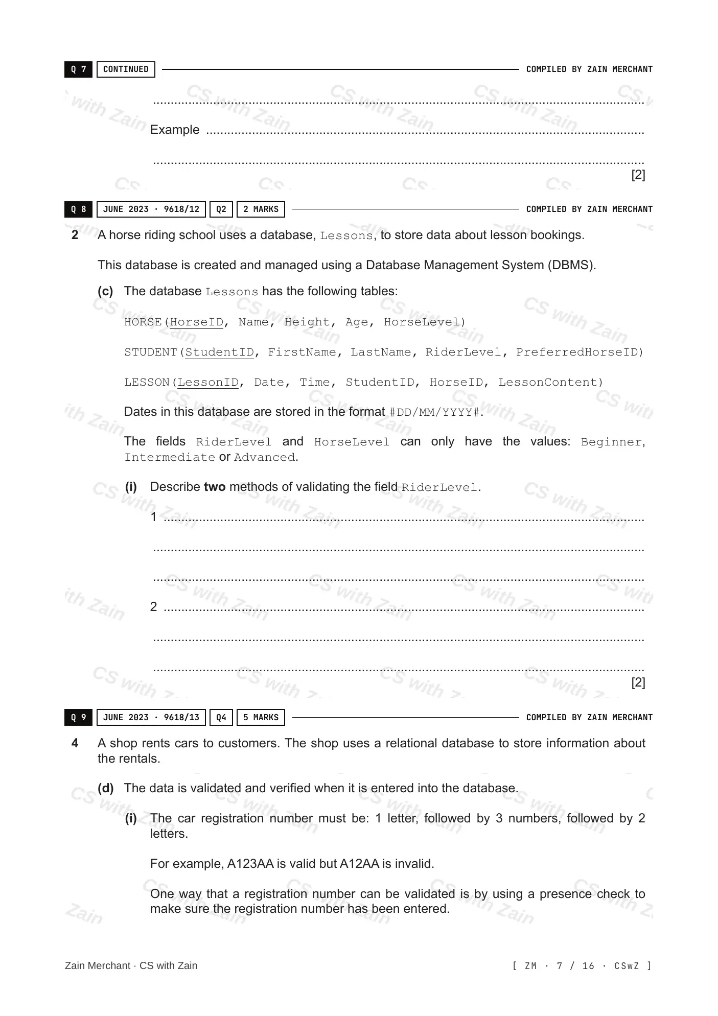 6.2 Data Integrity questions, page 6