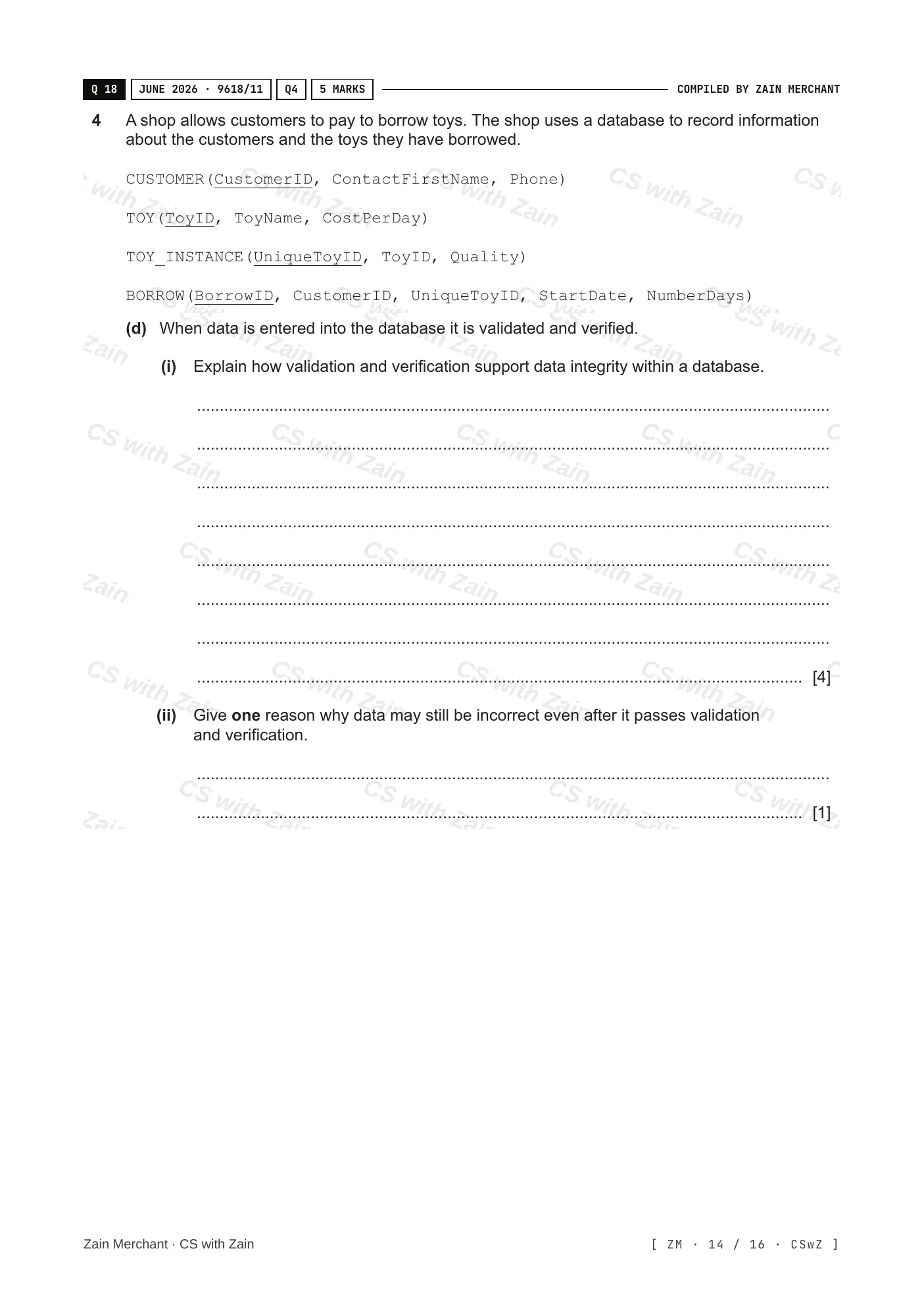 6.2 Data Integrity questions, page 13