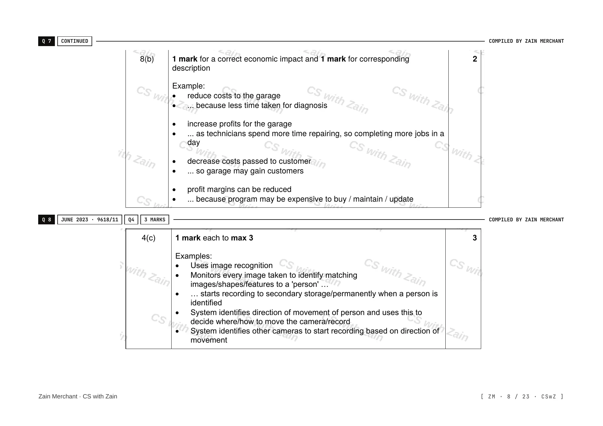 7.1 Ethics and Ownership mark scheme, page 7