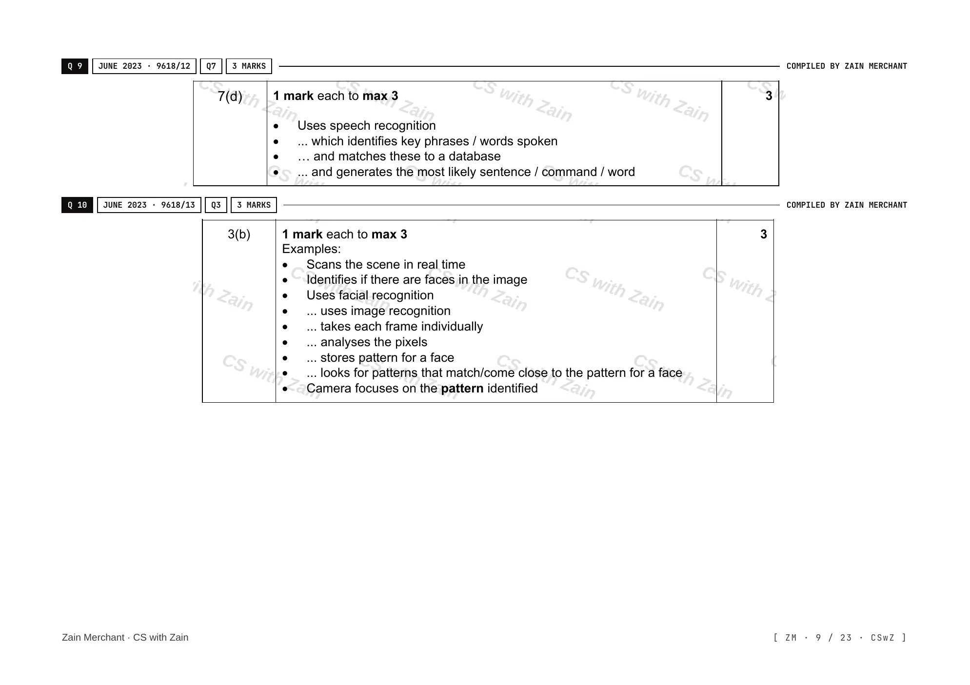 7.1 Ethics and Ownership mark scheme, page 8