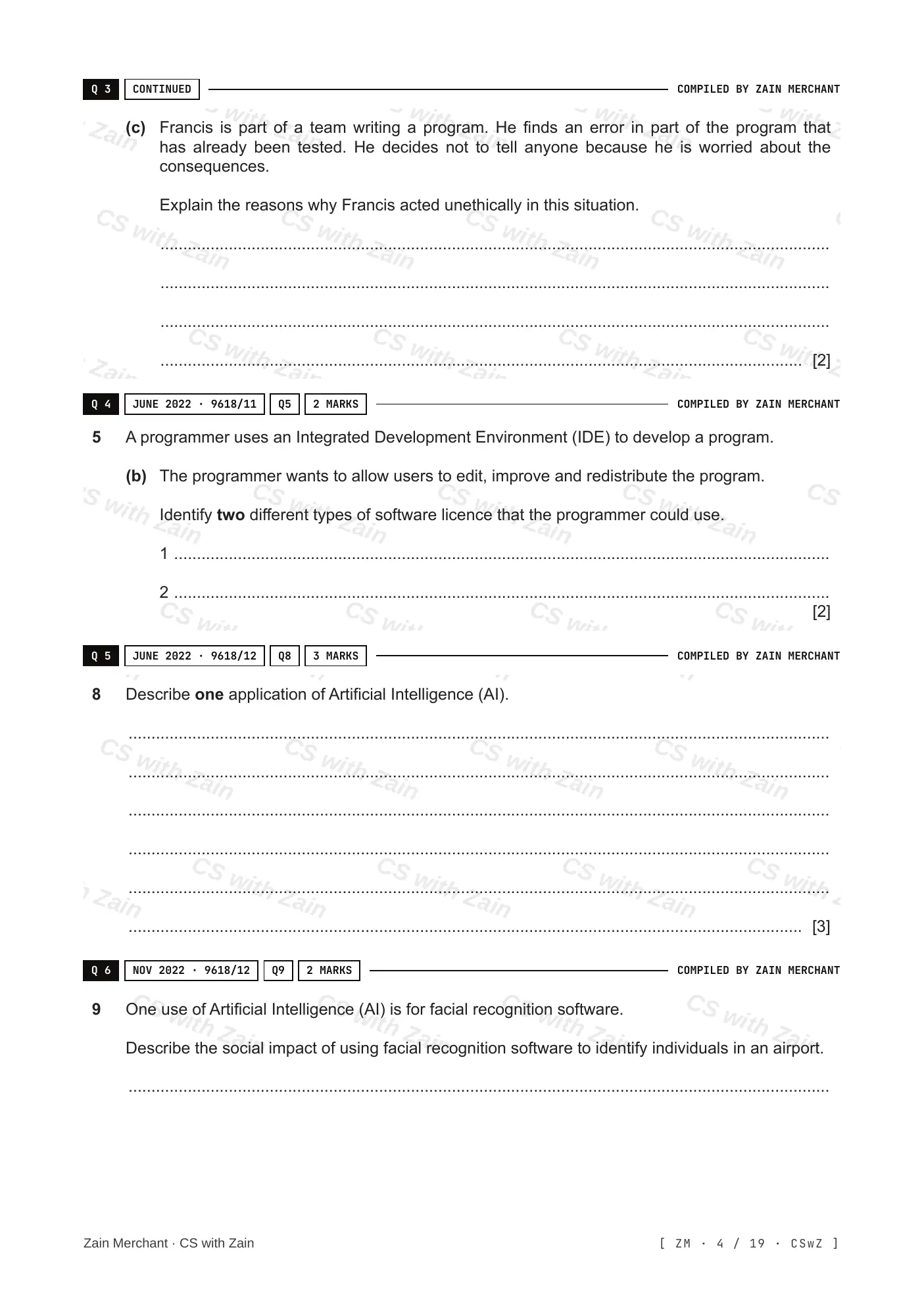 7.1 Ethics and Ownership questions, page 3