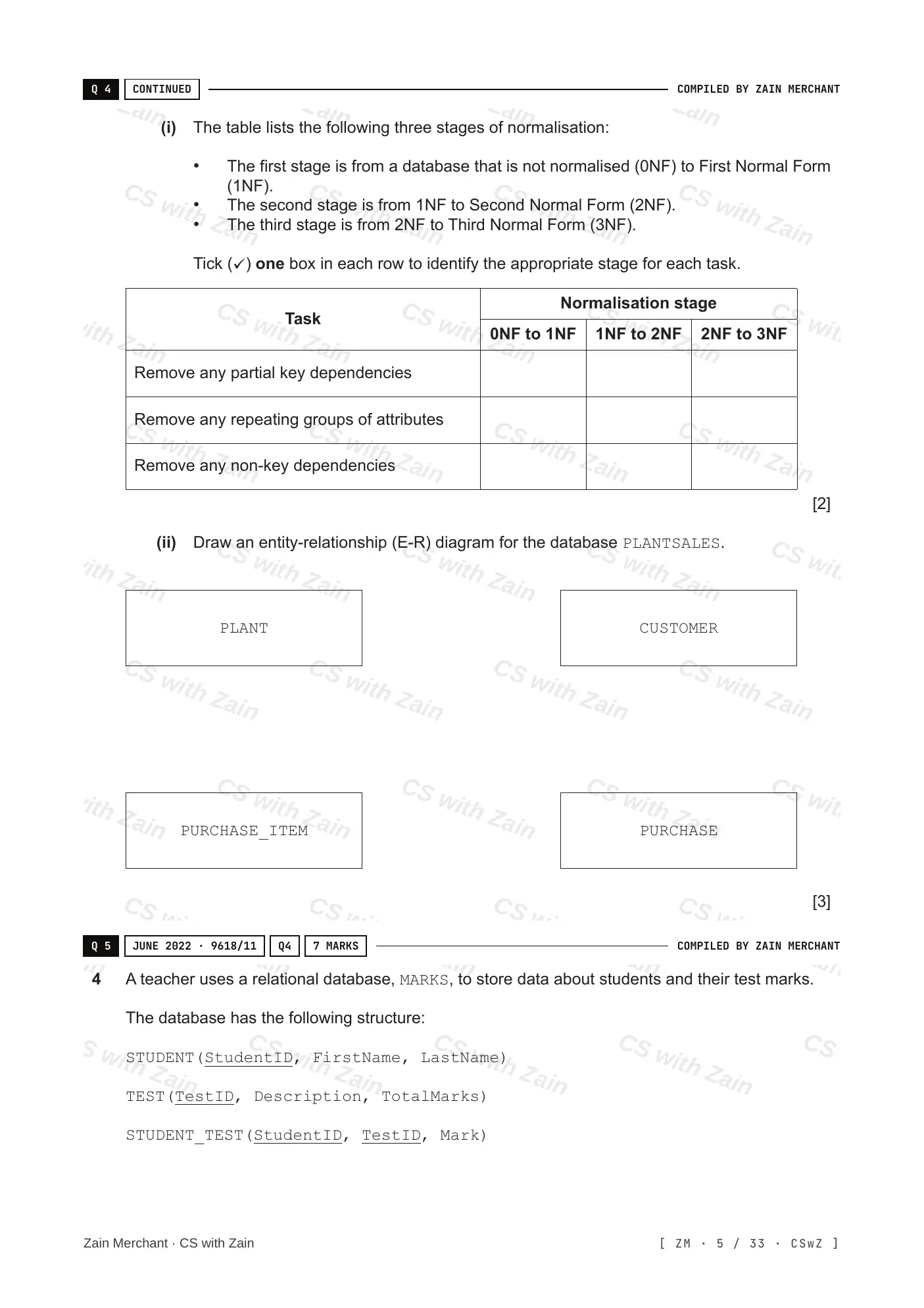 8.1 Database Concepts questions, page 4