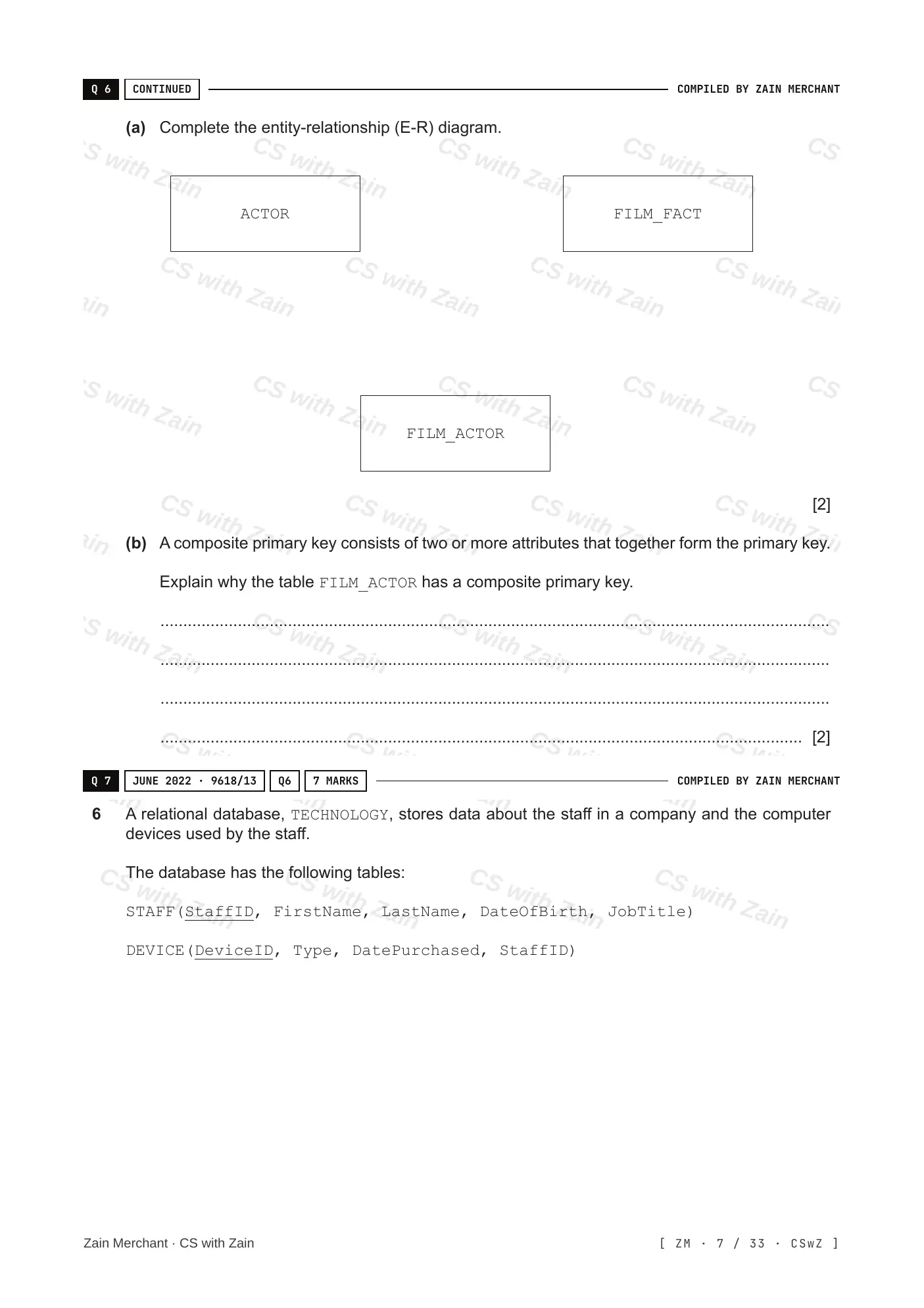 8.1 Database Concepts questions, page 6