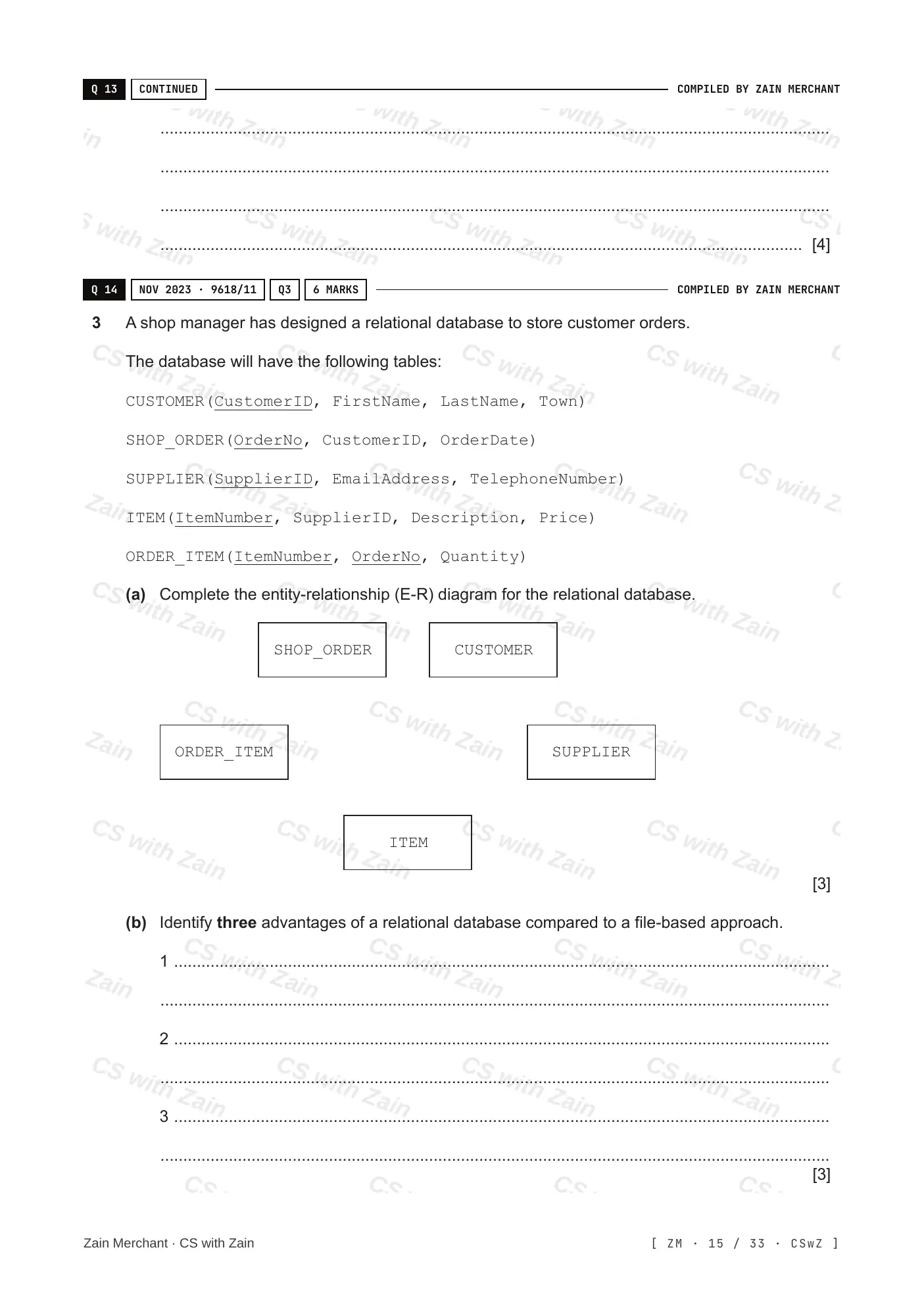 8.1 Database Concepts questions, page 14