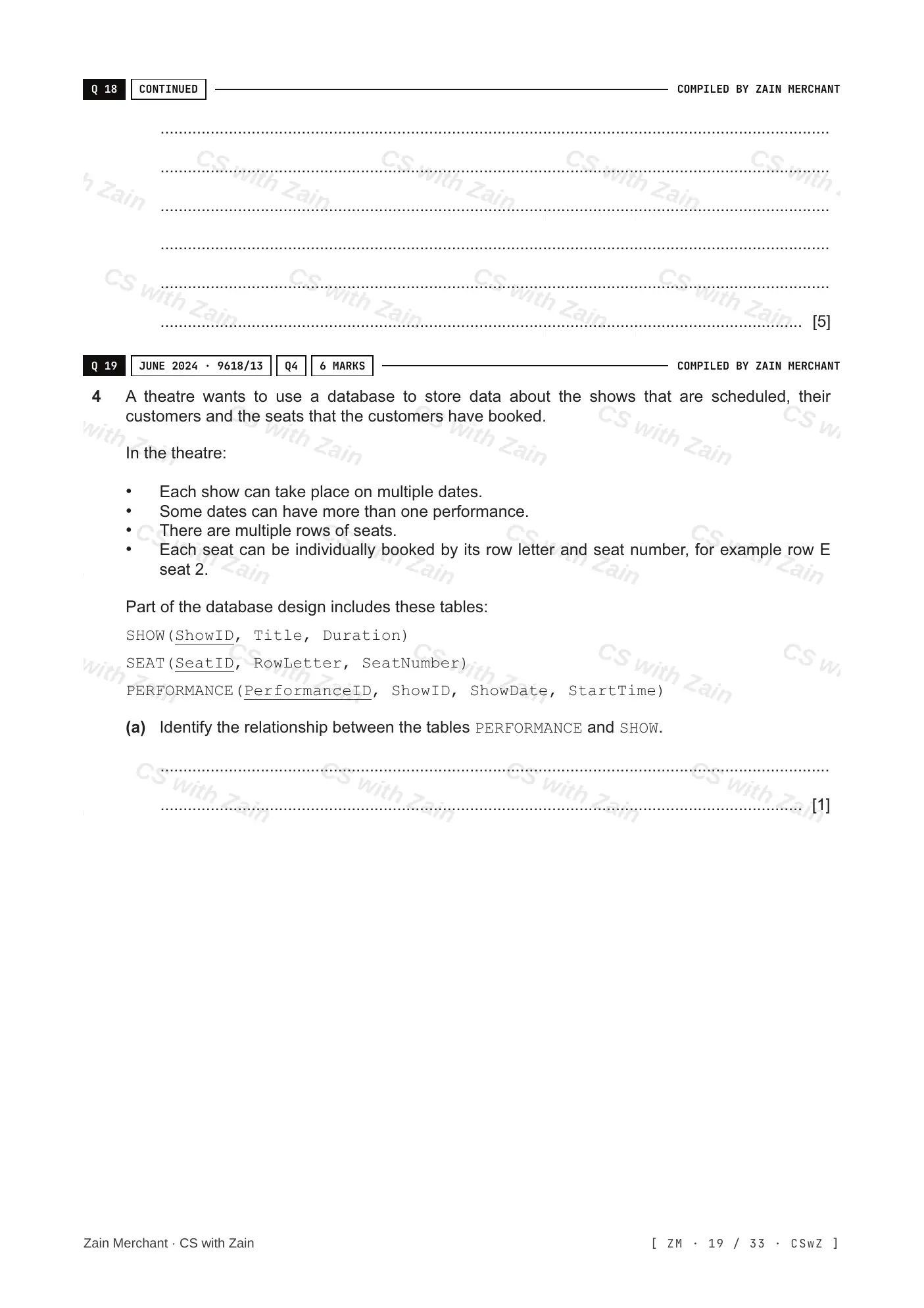 8.1 Database Concepts questions, page 18