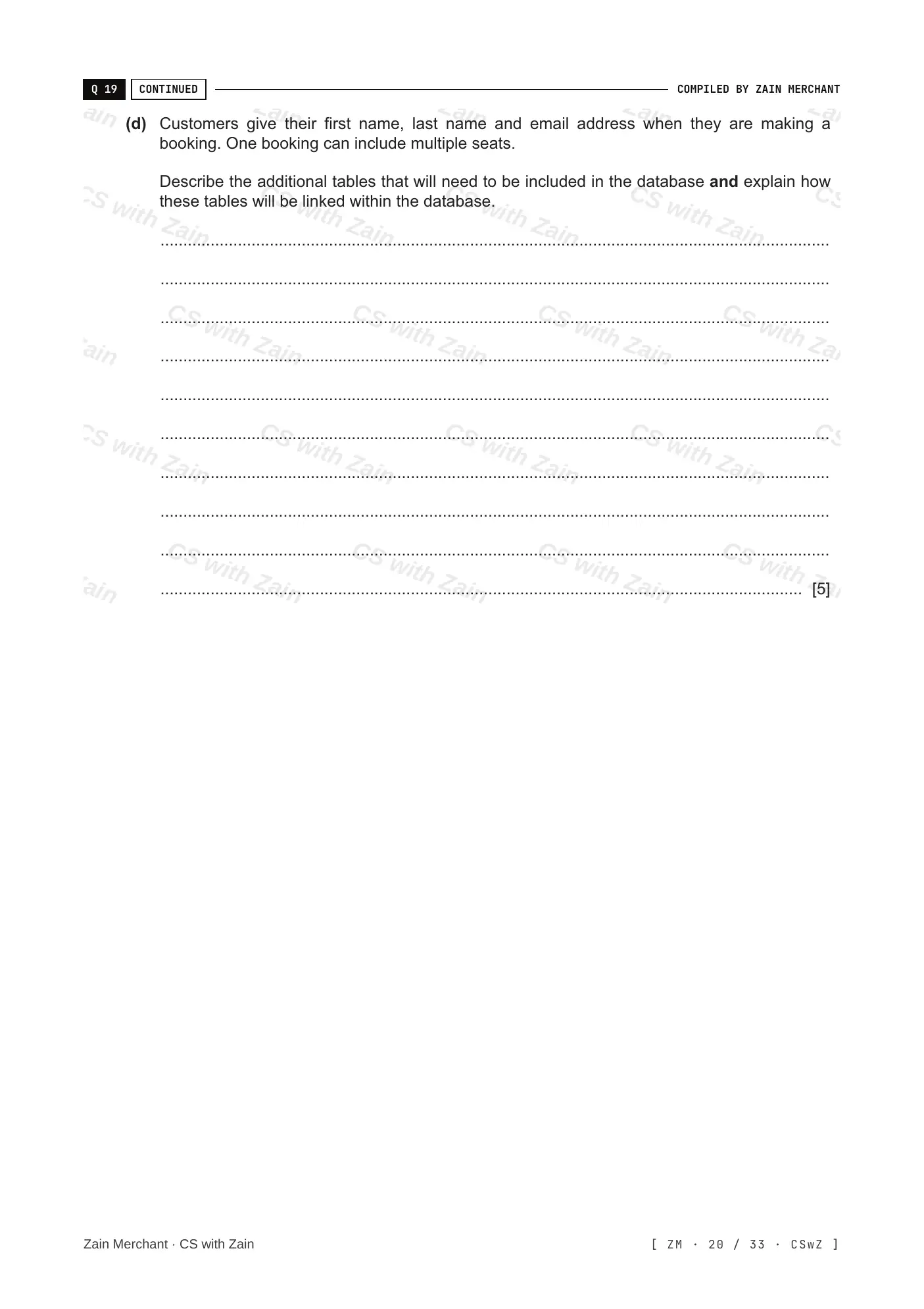 8.1 Database Concepts questions, page 19